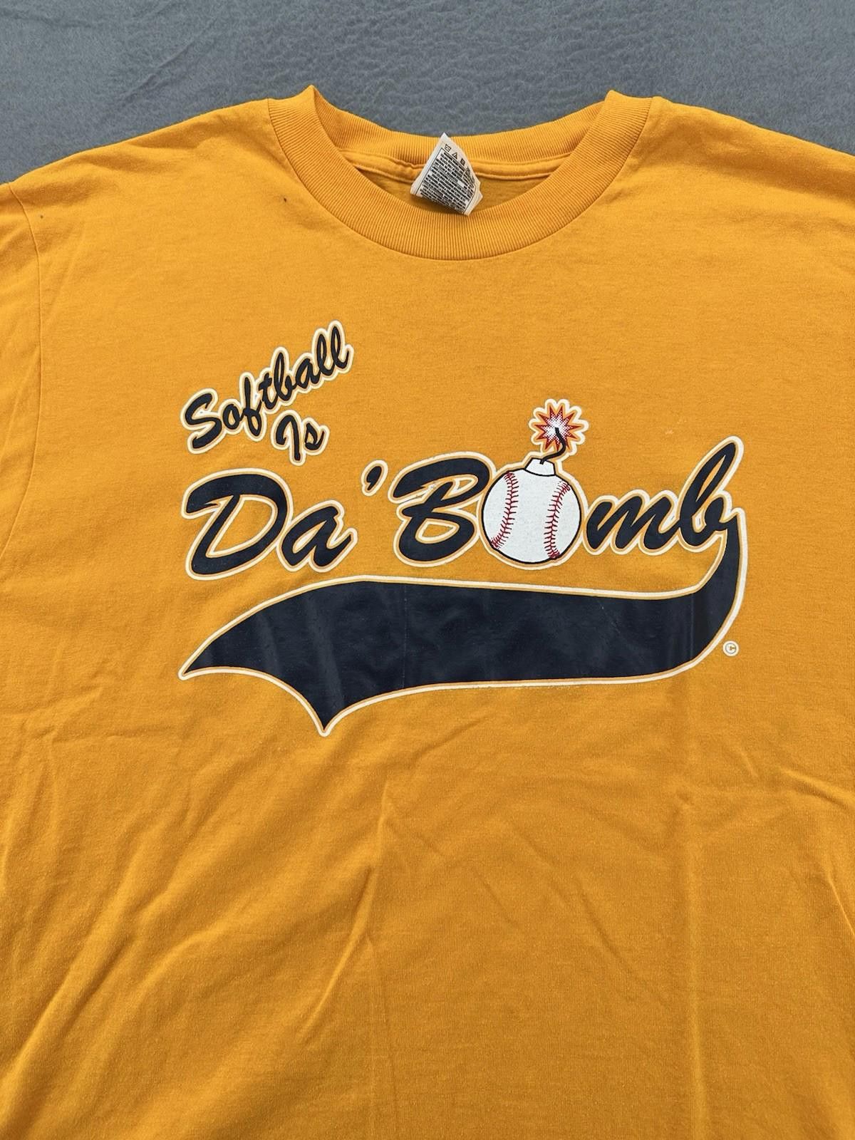 CSA Vintage Y2K Softball “DA” Bomb Graphic tee Sports Size ONE SIZE - 2 Thumbnail