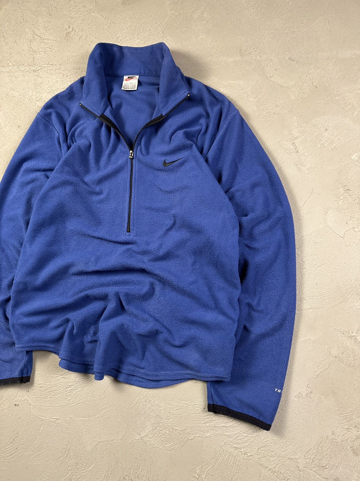 Nike 90s Vintage Nike Therma Fit Fleece Halfzip Boxy Sweatshirt Size US L / EU 52-54 / 3 - 3 Thumbnail