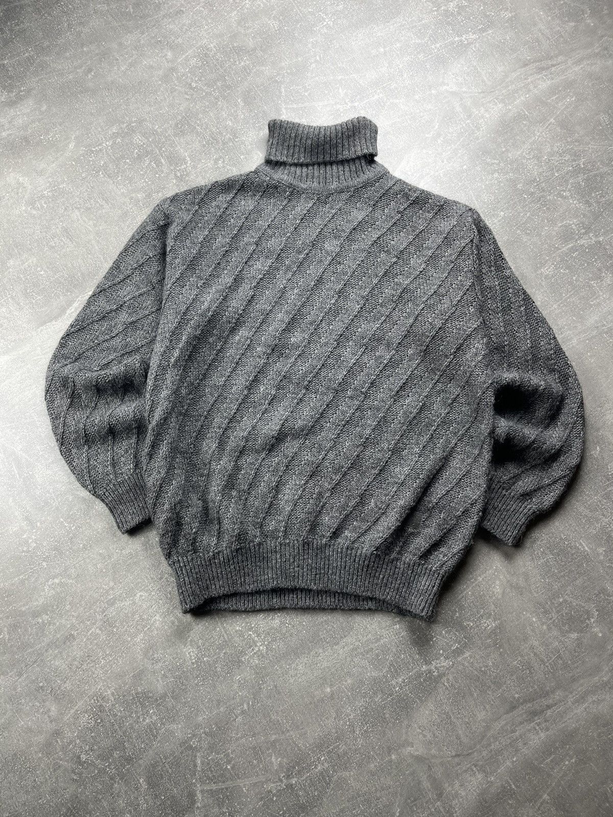 Yves Saint Laurent Yves Saint Laurent Pour Homme Cable Knit Turtleneck Sweater Size US M / EU 48-50 / 2 - 1 Thumbnail