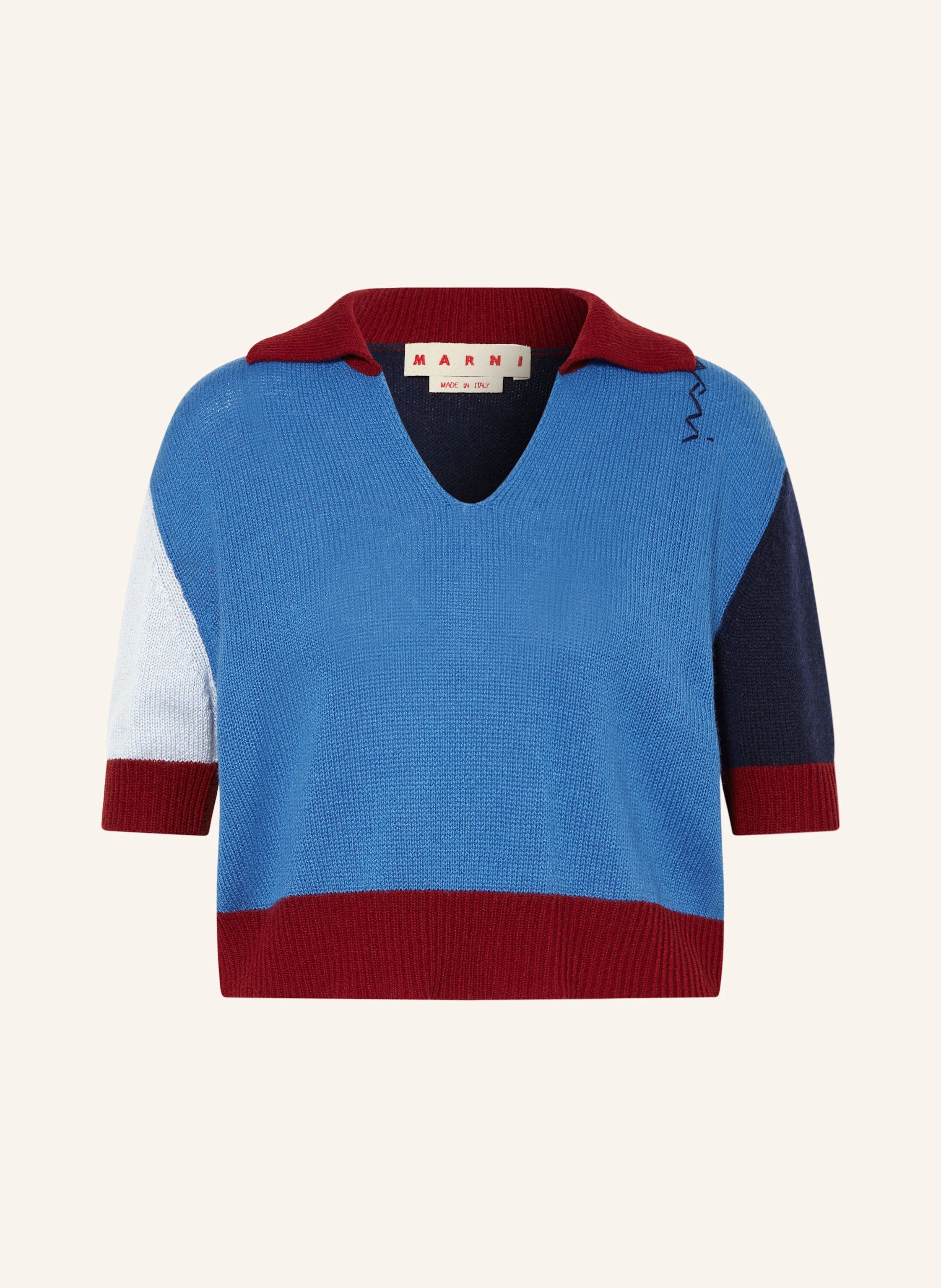 Marni o1f1d3z0326 Knit Polo Shirt in Multicolor Size L / US 10 / IT 46 - 1 Thumbnail