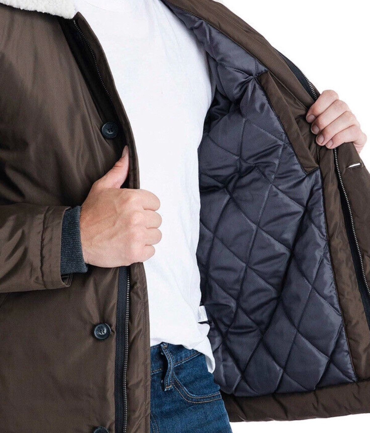 Lucky Brand Lucky Brand Sherpa Nylon Barn Coat Jacket Olive Size Medium Size US M / EU 48-50 / 2 - 11 Thumbnail