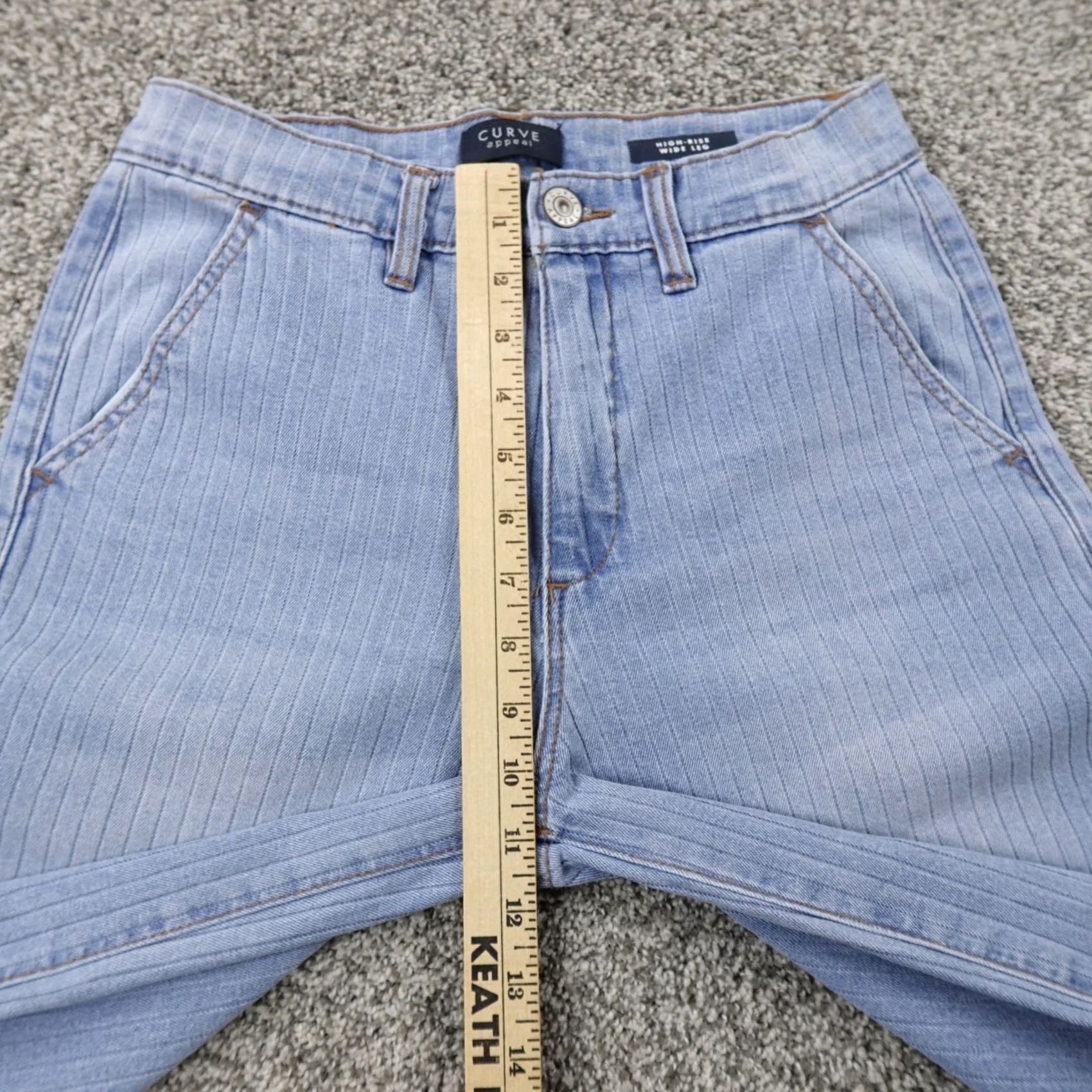 Vintage Curve Appeal Jeans Womens 2 Dark Blue Denim High Rise Wide-Leg Stretch Jeans Size 26" / US 2 / IT 38 - 5 Thumbnail