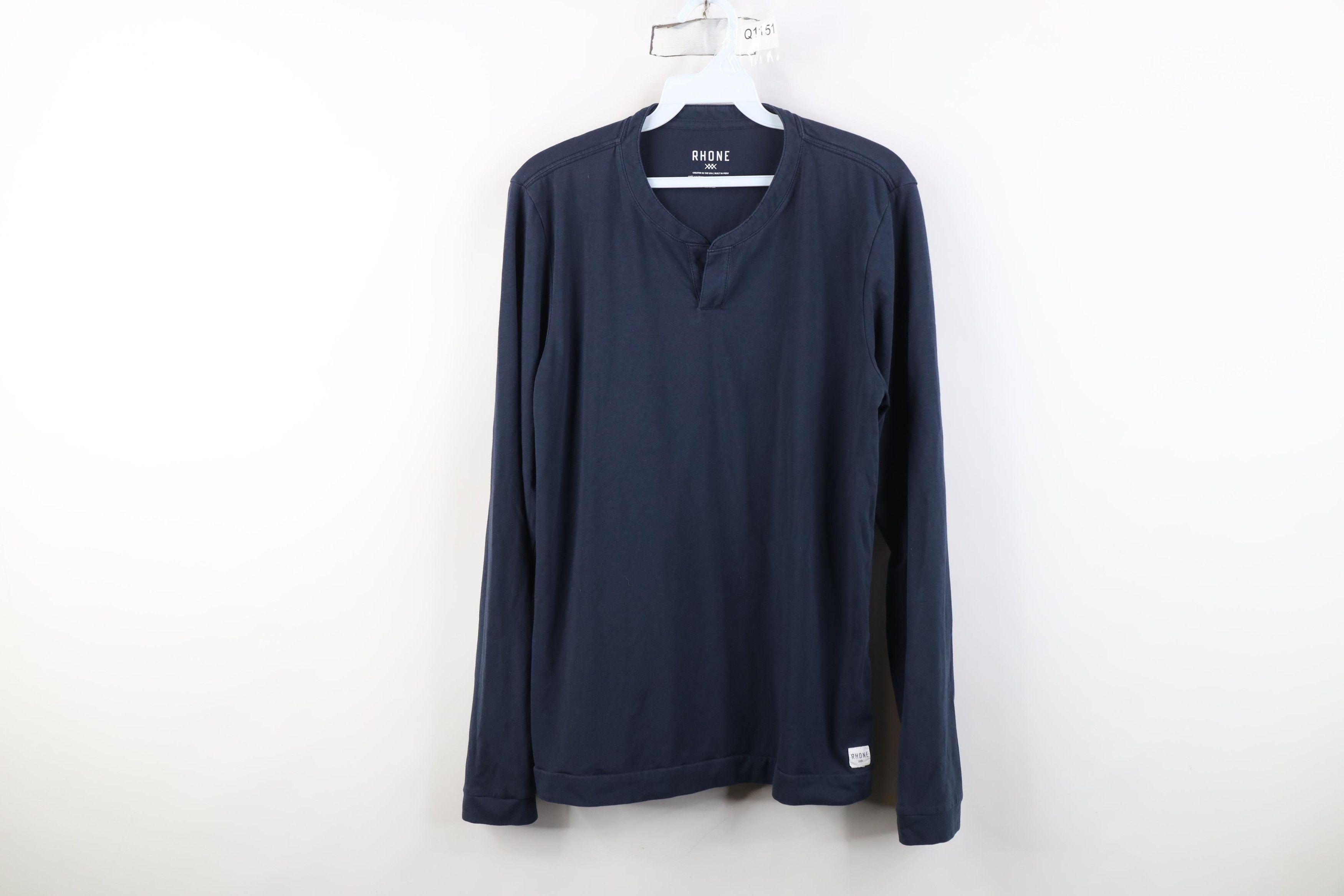 Rhone Rhone Element Lounge Henley Long Sleeve T-Shirt Navy Blue Size US S / EU 44-46 / 1 - 1 Thumbnail