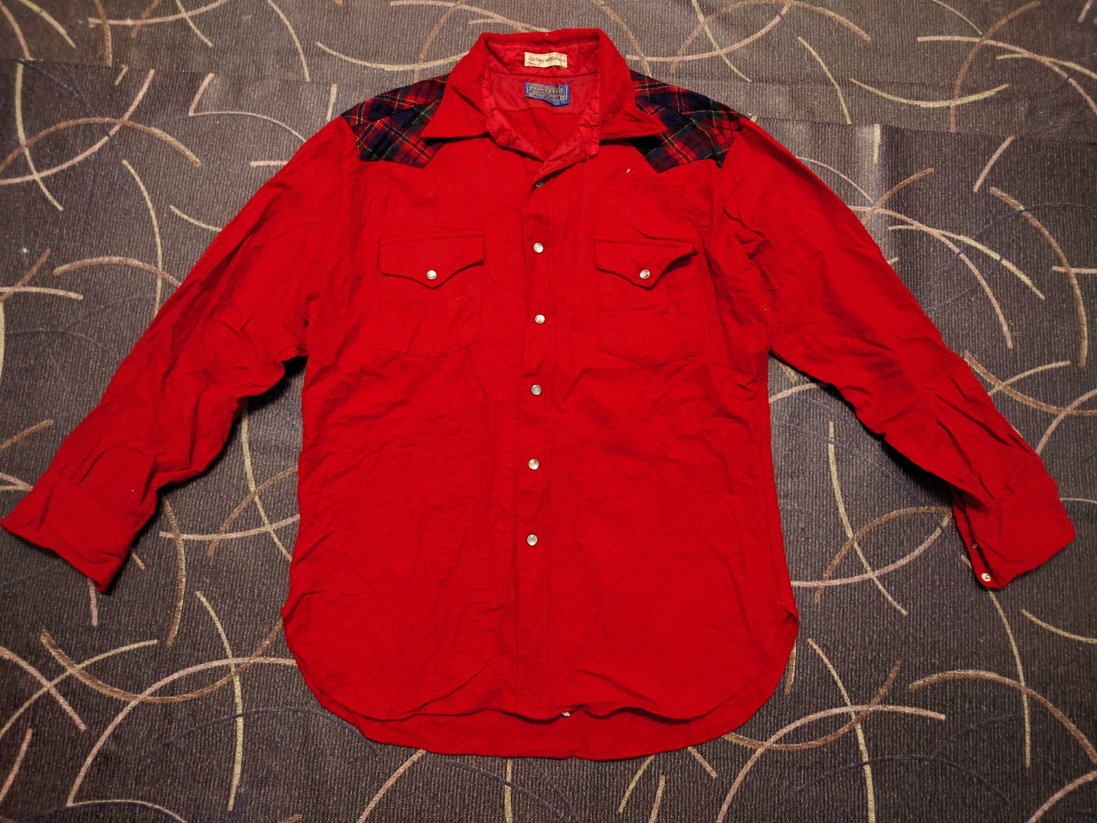 Flannel Vintage PENDLETON Flannel Shirt Plaid Virgin Wool Size US L / EU 52-54 / 3 - 1 Thumbnail
