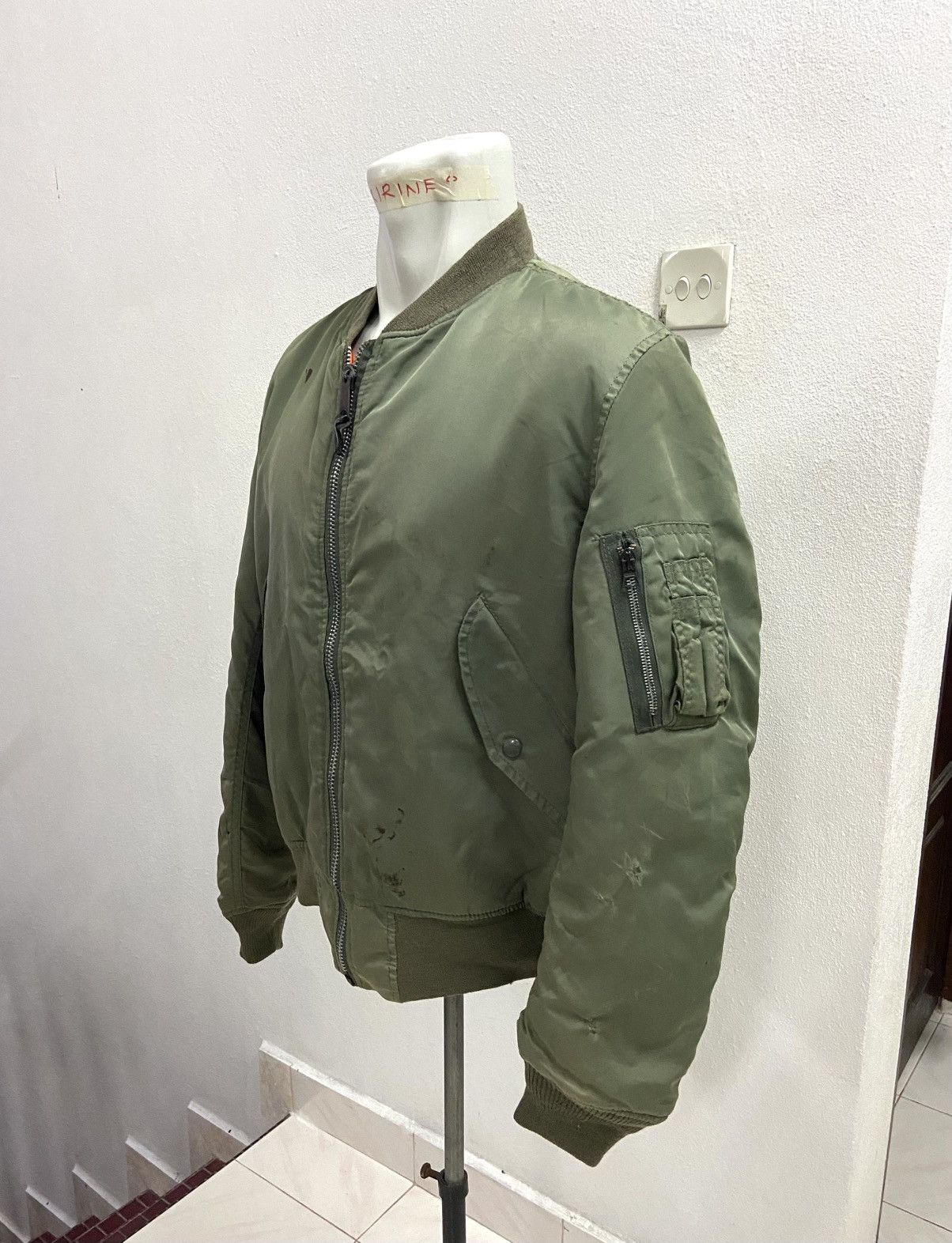 Alpha Industries × Vintage VINTAGE ALPHA INDUSTRIES MA 1 JACKET Size US L / EU 52-54 / 3 - 3 Thumbnail