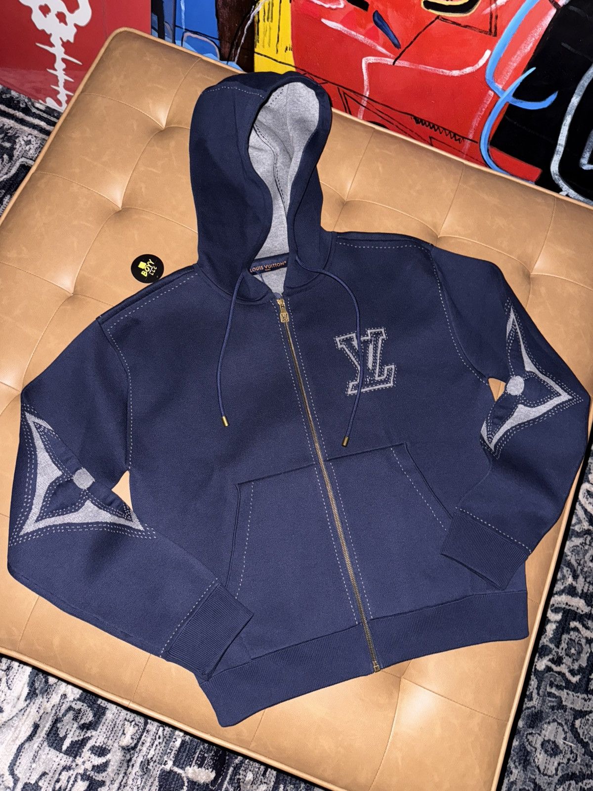 Louis Vuitton Louis vuitton logo zip up hoodie Size US M / EU 48-50 / 2 - 1 Thumbnail