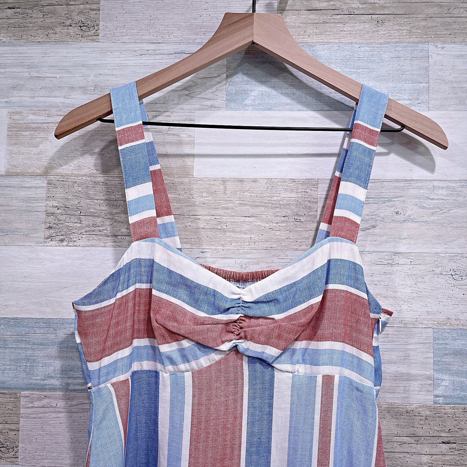 Zara ZARA Striped Linen Blend Midi Sun Dress Womens Small Size S / US 4 / IT 40 - 3 Thumbnail