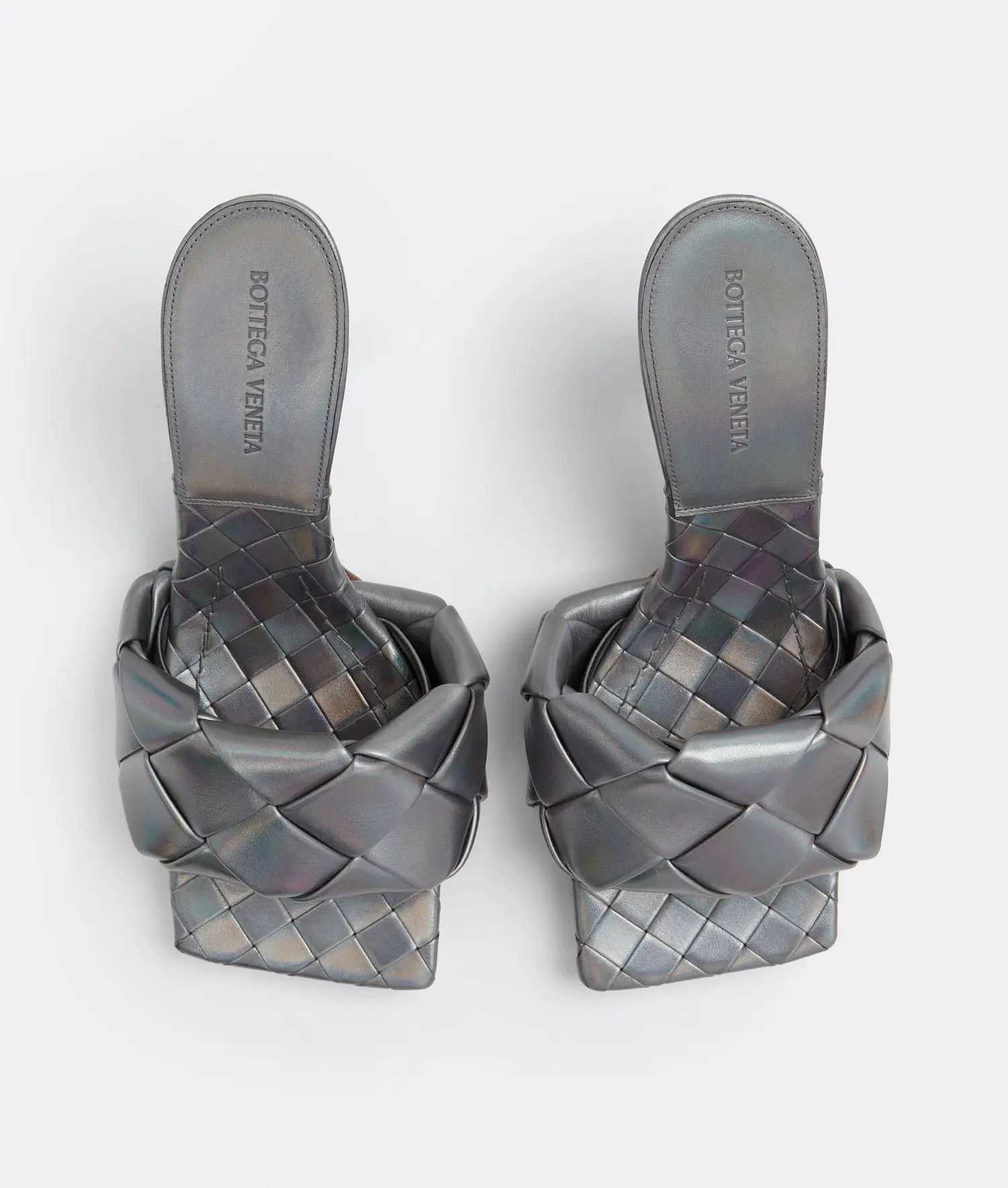 Bottega Veneta o1loc1c0824 608854 Lido Mules in Slate Grey Size US 7 / IT 37 - 4 Thumbnail