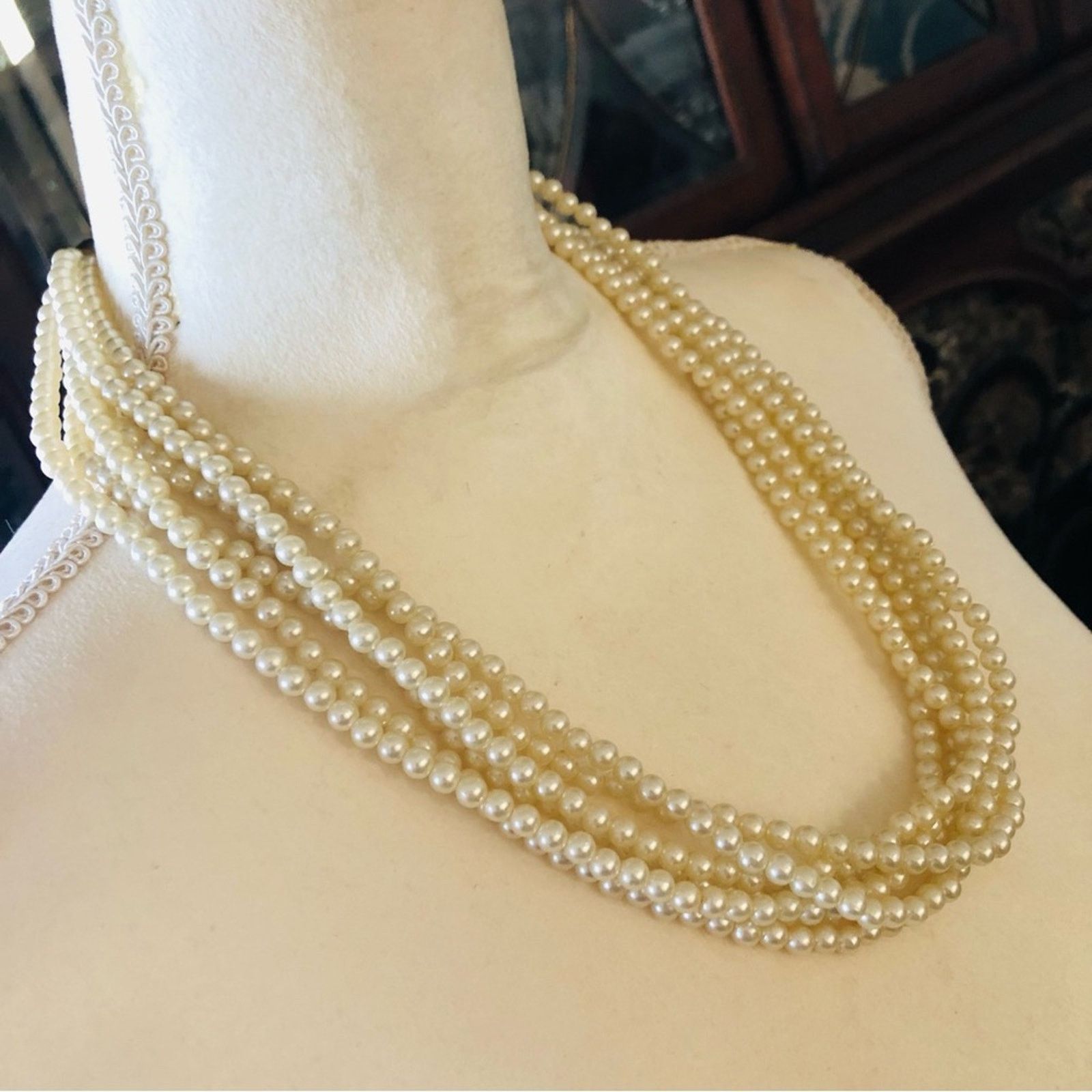 Vintage Vintage 6 strand cream pearl necklace Size ONE SIZE - 3 Thumbnail