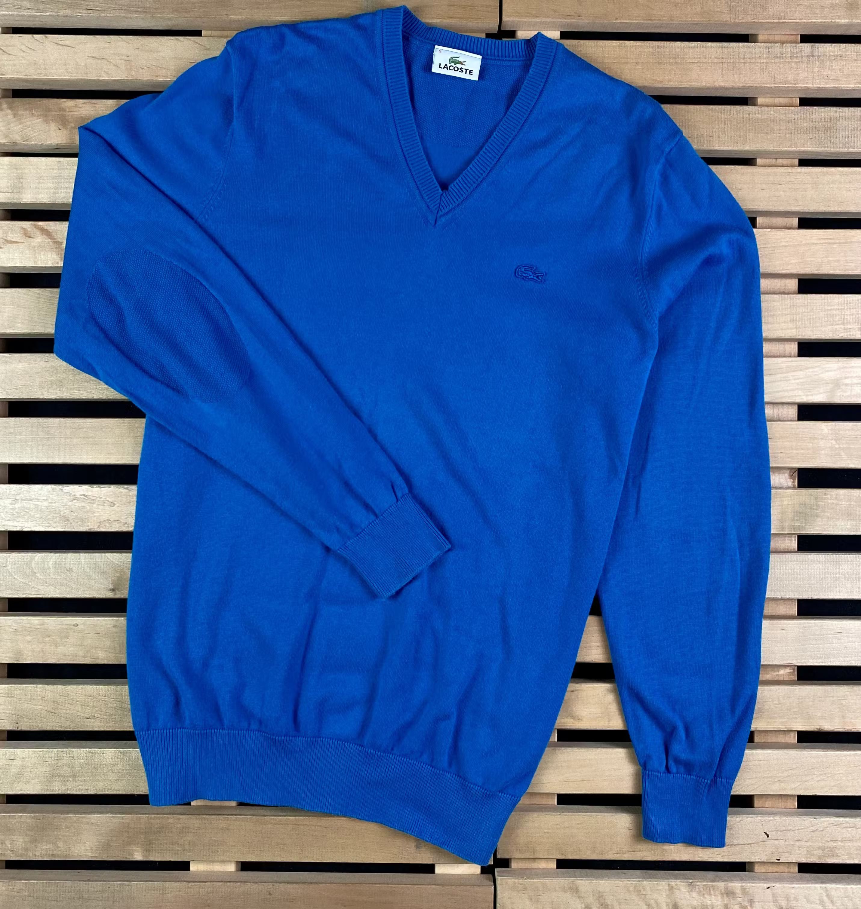 Lacoste × Vintage Mens Jumper V Neck Lacoste Vintage Size XL Size US XL / EU 56 / 4 - 1 Thumbnail