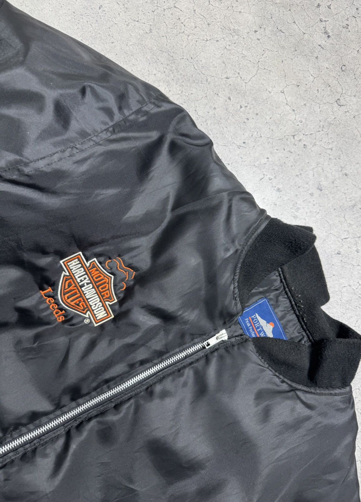 Harley Davidson Harley Motor Davidson Big Logo Black Bomber Jacket Size XL Size US XL / EU 56 / 4 - 6 Thumbnail