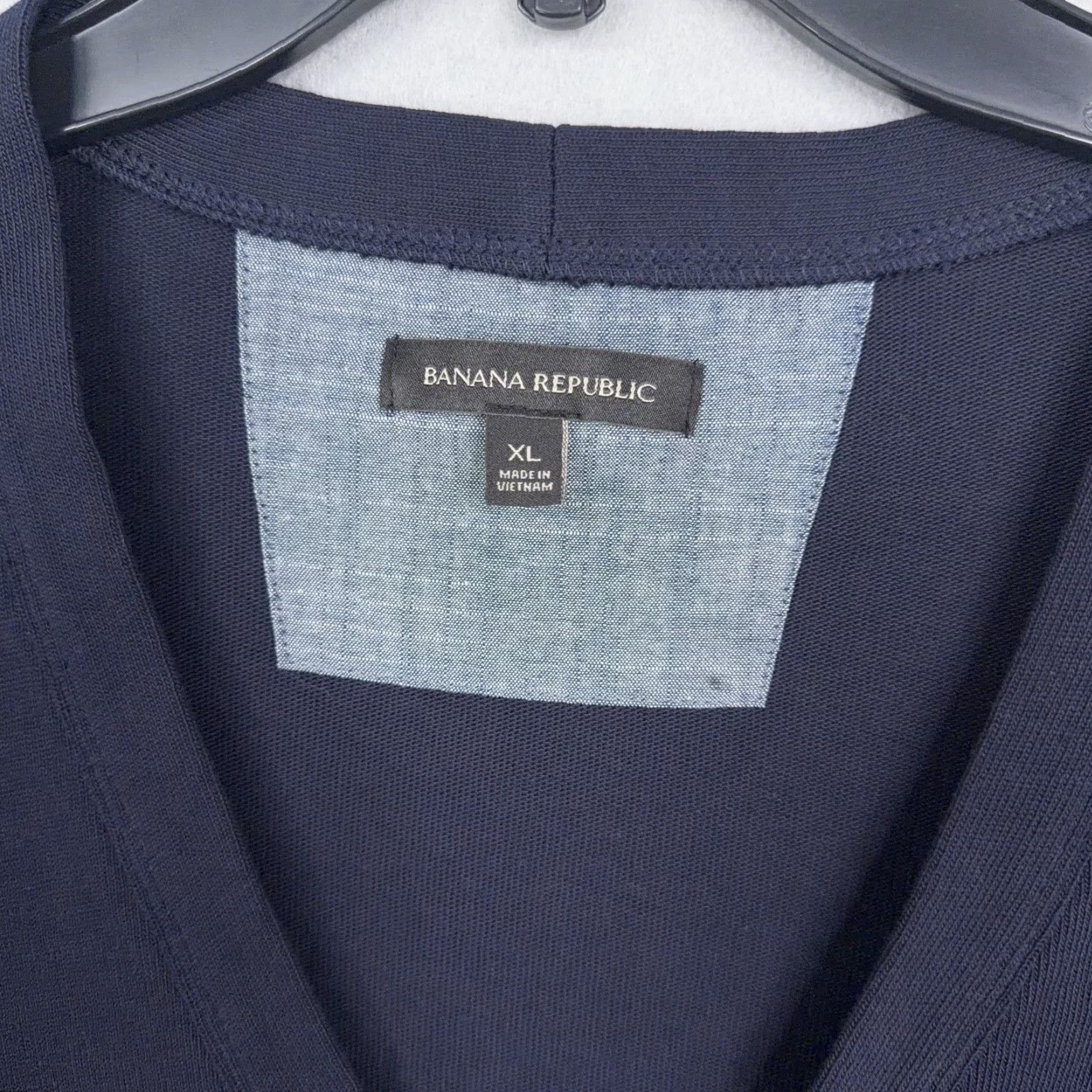 Banana Republic Banana Republic Sweater Mens XL Blue V Neck Cardigan Pockets Knit Classic Grandpa Styles: Cardigan, V-Neck, Solid Knit, Long Sleeve Mens XL, Navy Blue Size US XL / EU 56 / 4 - 4 Thumbnail