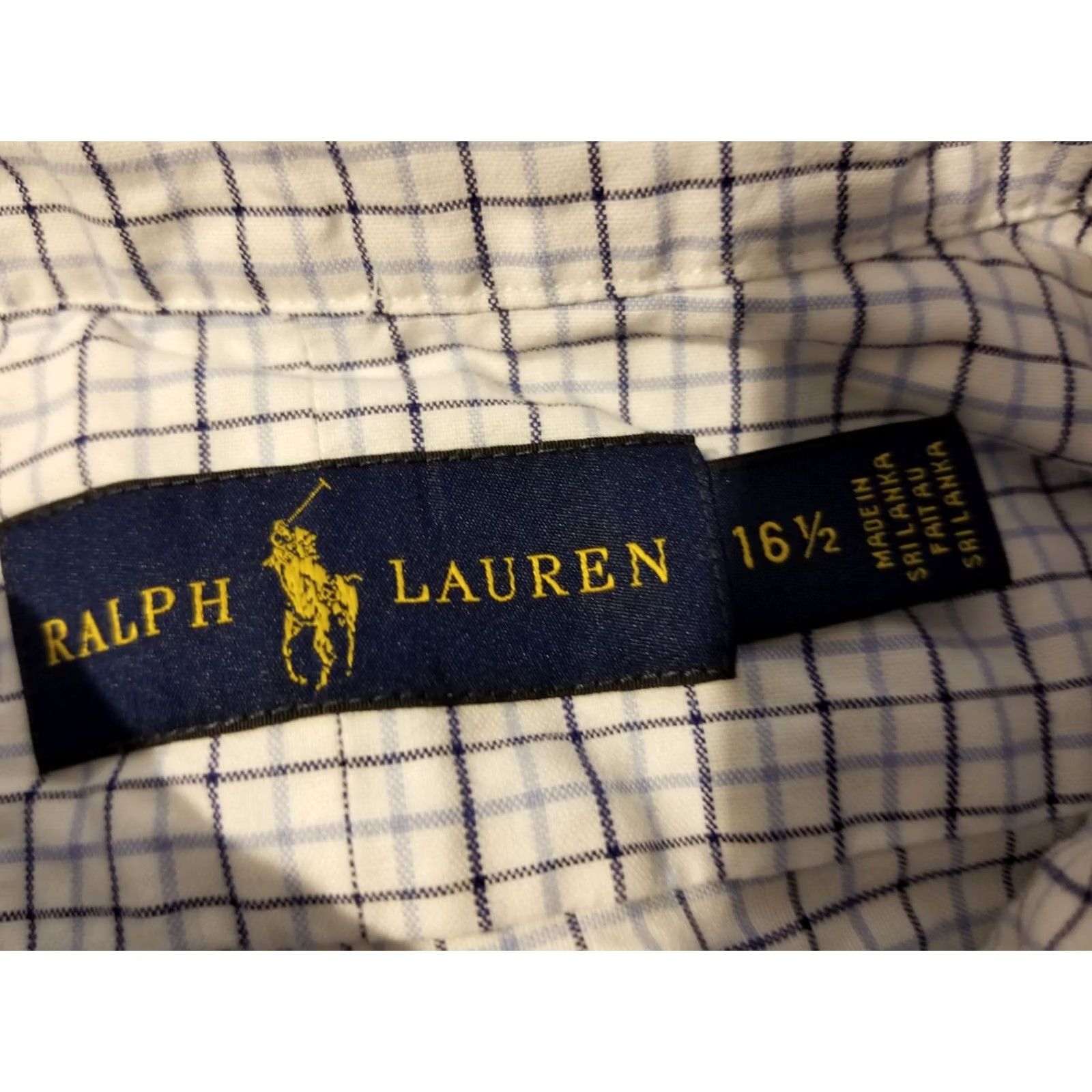 Polo Ralph Lauren Polo Ralph Lauren Dress Shirt 16.5 Blue Button-Down Collar 100% Cotton Mens Long Sleeve Classic Fit Size 46R - 3 Thumbnail