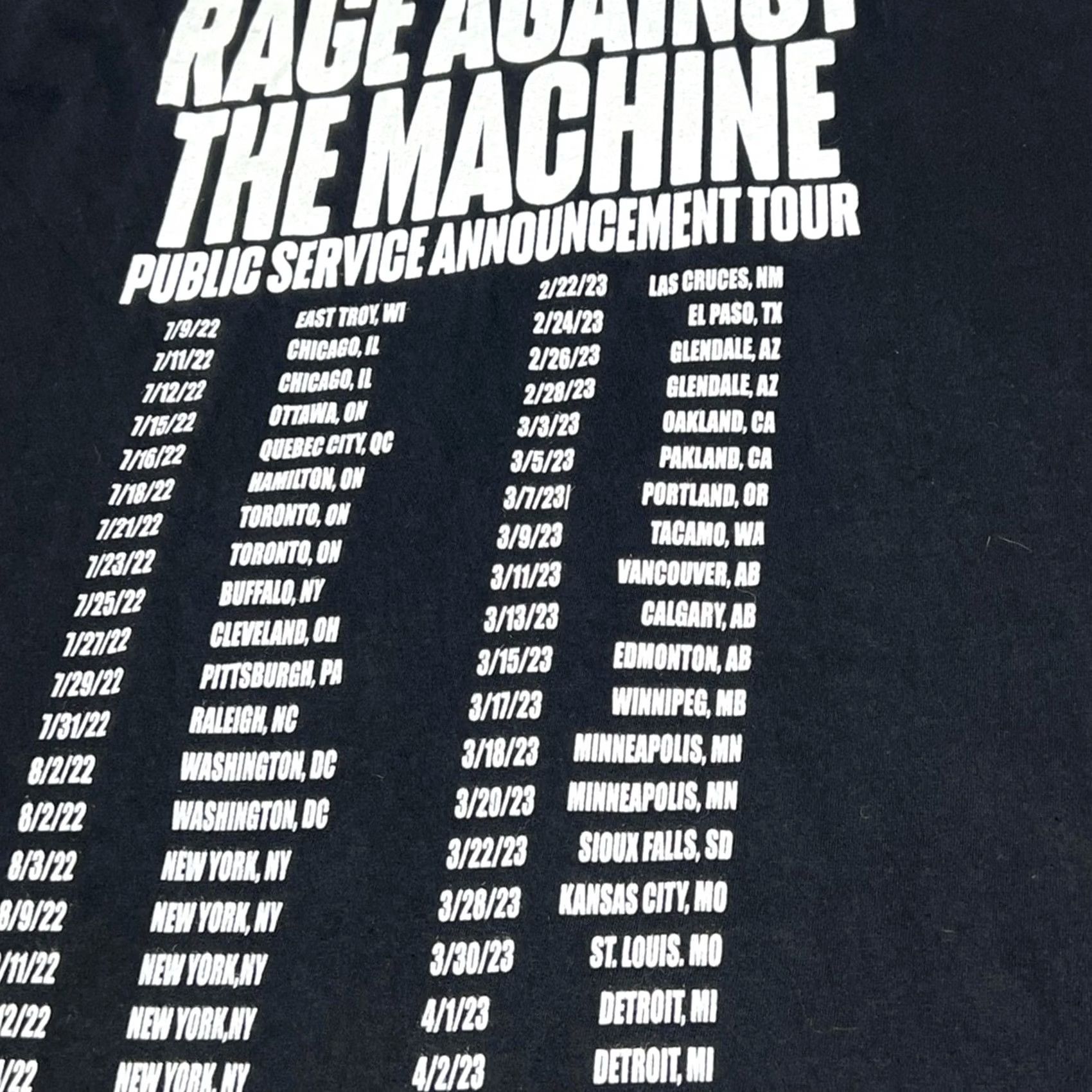 Orage VTG Rage Against The Machine Public Service Tour Shirt XL Size US XL / EU 56 / 4 - 7 Thumbnail