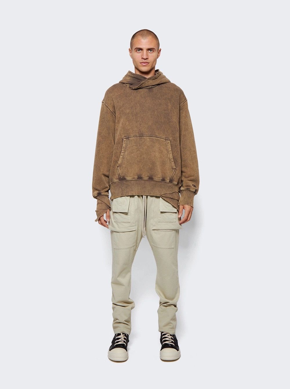 Rick Owens Drkshdw Rick Owens Creatch Cargo Pants Drkshdw Pants Pearl White XS Size US 28 / EU 44 - 1 Thumbnail