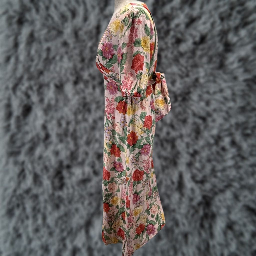 Old Navy Old Navy Women’s Fit & Flare Floral Linen Blend Twist Front Maxi Dress M Spring Size M / US 6-8 / IT 42-44 - 1 Thumbnail
