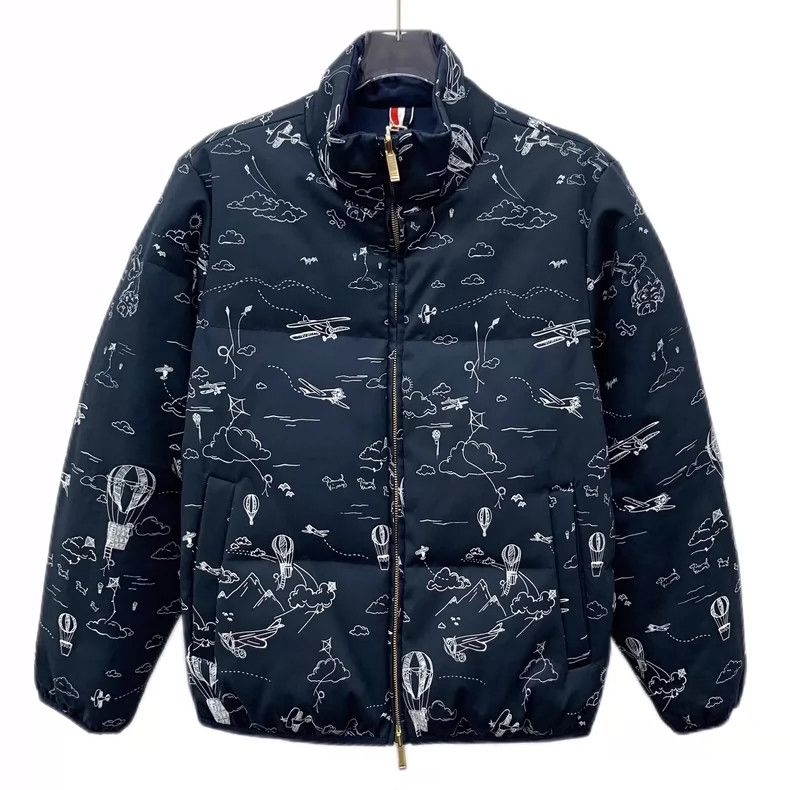 Thom Browne Thom browne Blue graffiti printed cotton double-sided zippe Size US XXS / EU 40 - 1 Thumbnail