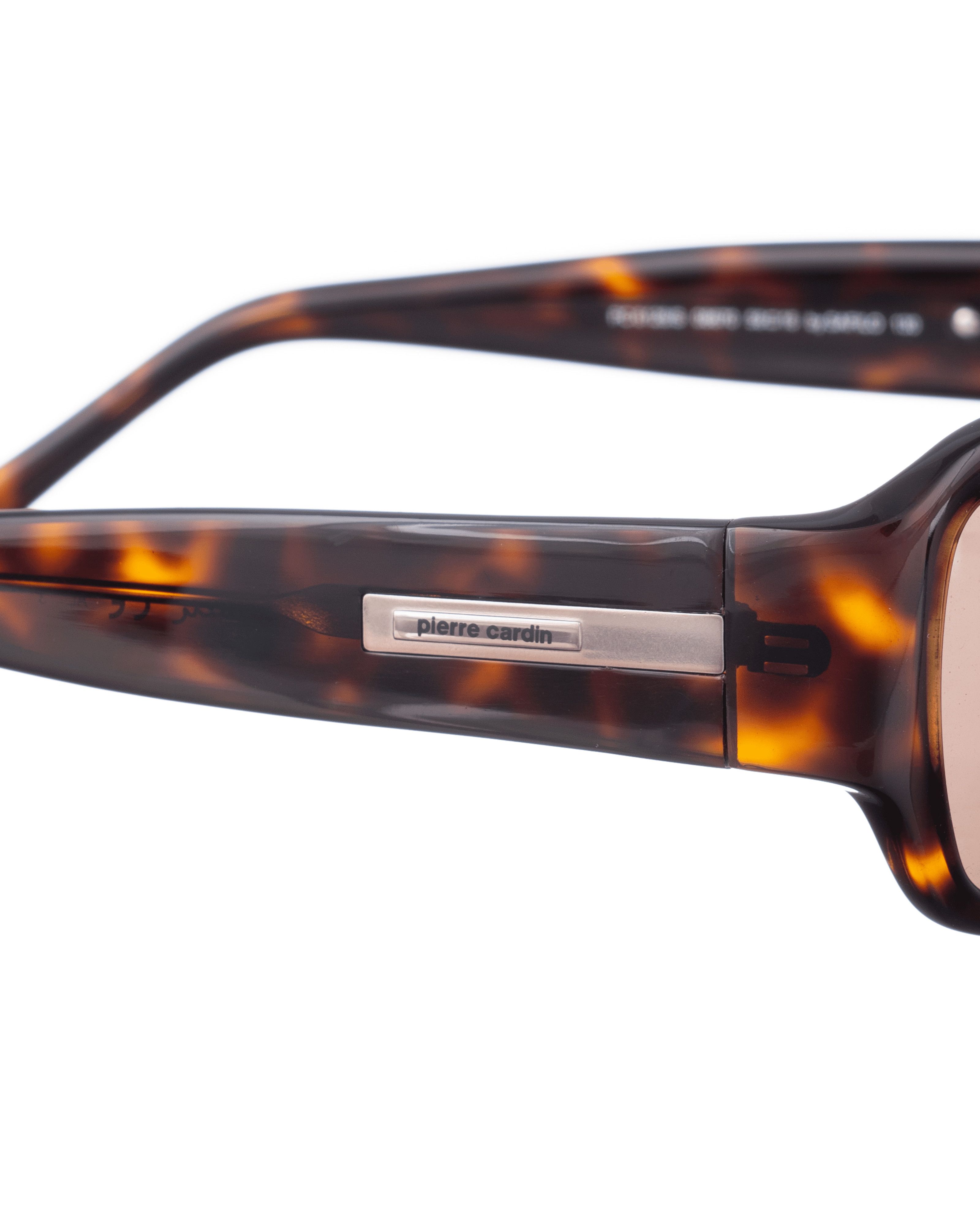 Pierre Cardin Pierre Cardin 00s Dark Havana Rectangular Sunglasses Size ONE SIZE - 3 Thumbnail