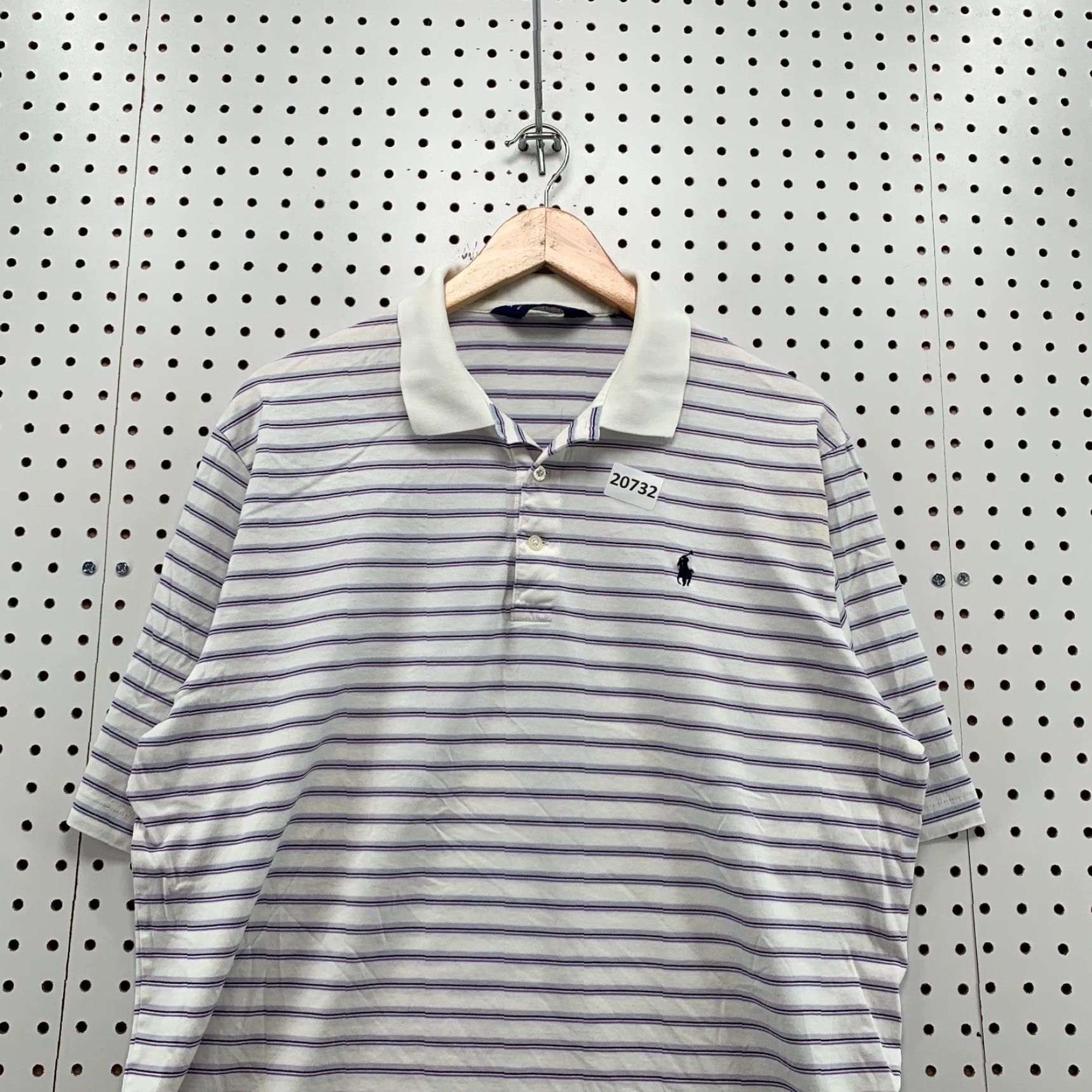 Ralph Lauren VINTAGE Ralph Lauren Polo Golf Polo Shirt White Striped Mens Large Adult L White Striped Polo Golf Mens L 90s Size US L / EU 52-54 / 3 - 2 Thumbnail