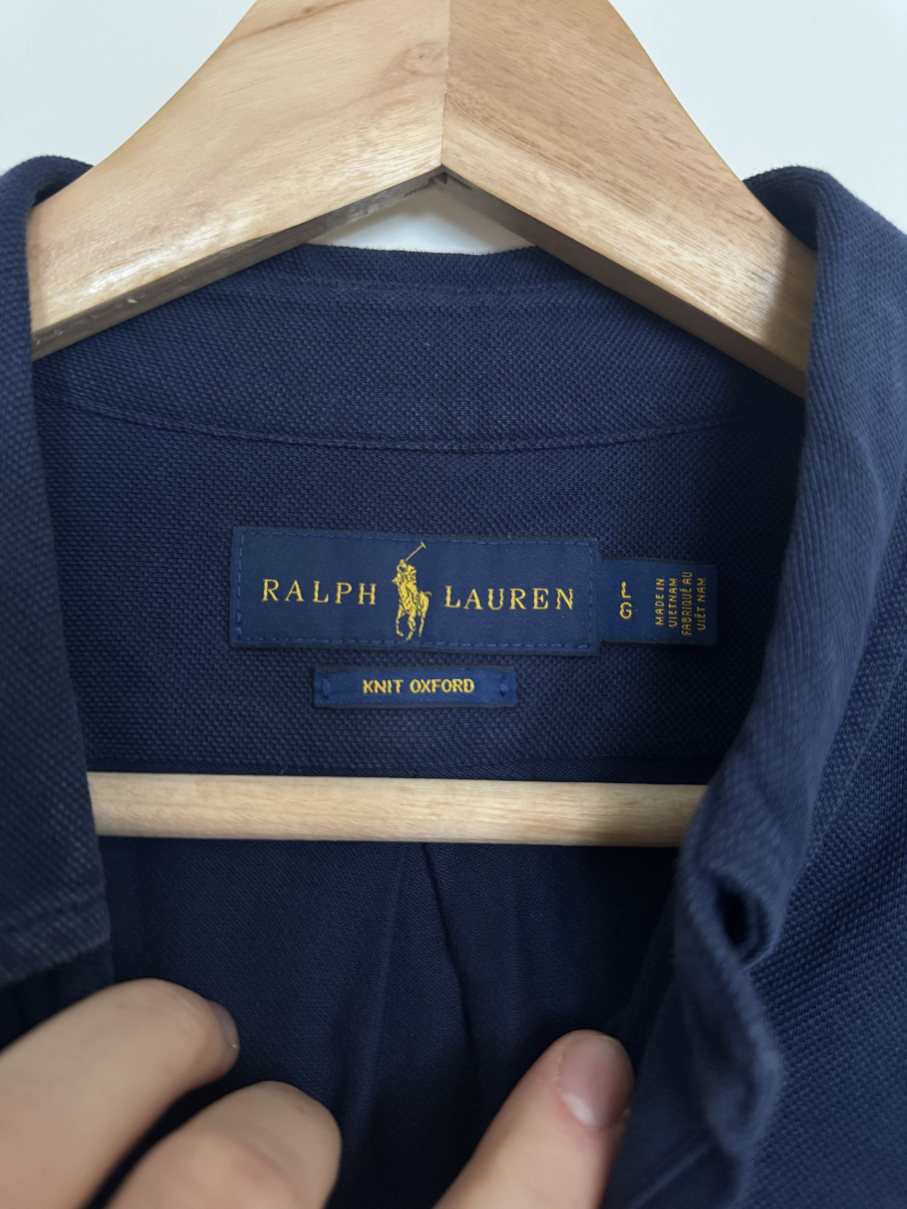 Ralph Lauren Knit Oxford Shirt Navy Size US XL / EU 56 / 4 - 2 Thumbnail