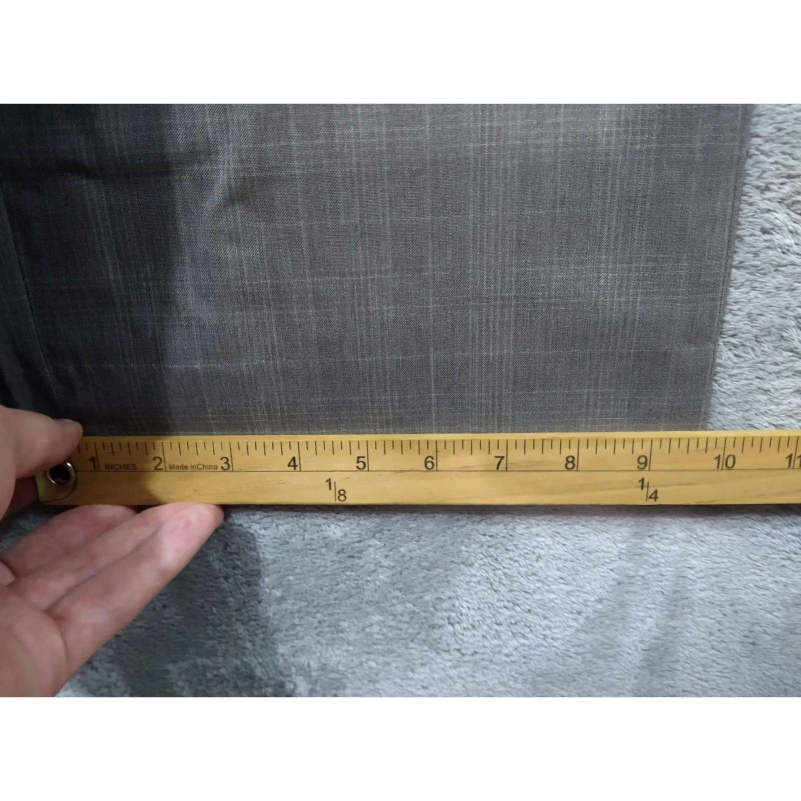 Banana Republic Banana Republic Mens Dress Pants Gray Windowpane Plaid Wool Modern Fit 36x32 Size US 36 / EU 52 - 6 Thumbnail