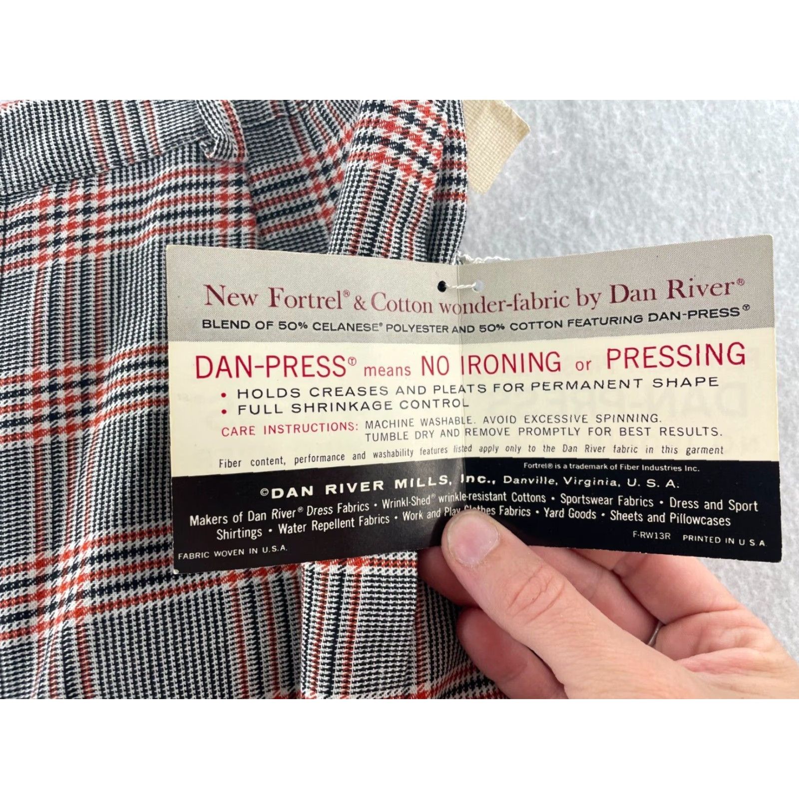 Vintage VINTAGE High Rise Moms Pants Plaid Womens 15 NWT by Dan River Size 36" / US 14 / IT 50 - 4 Thumbnail