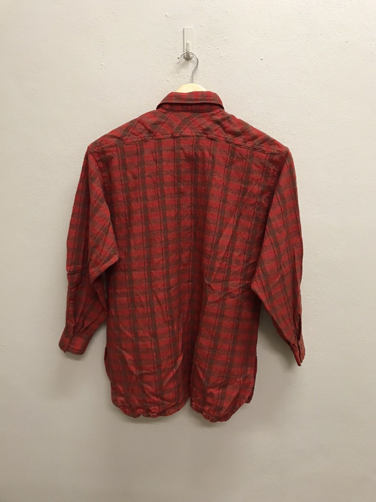 Designer × Escada × Japanese Brand Vintage 90s Escada Wool Pullover Flanel Shirt Button Up Size S / US 4 / IT 40 - 15 Thumbnail