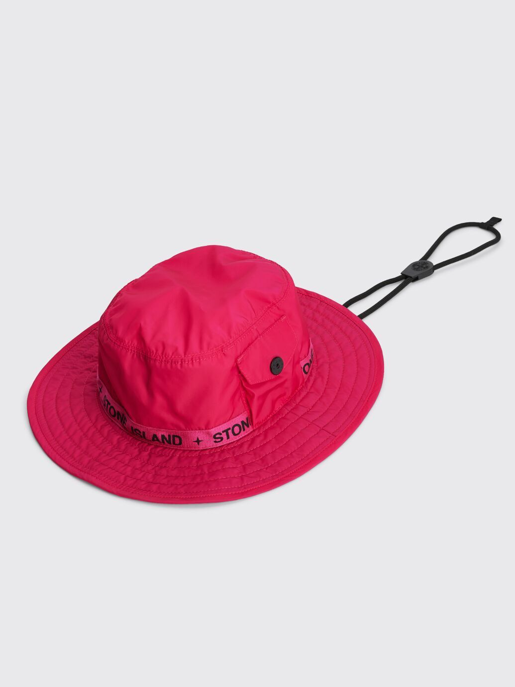 image of Stone Island Cupro Packable Bucket Hat in Fuchsia, Men's