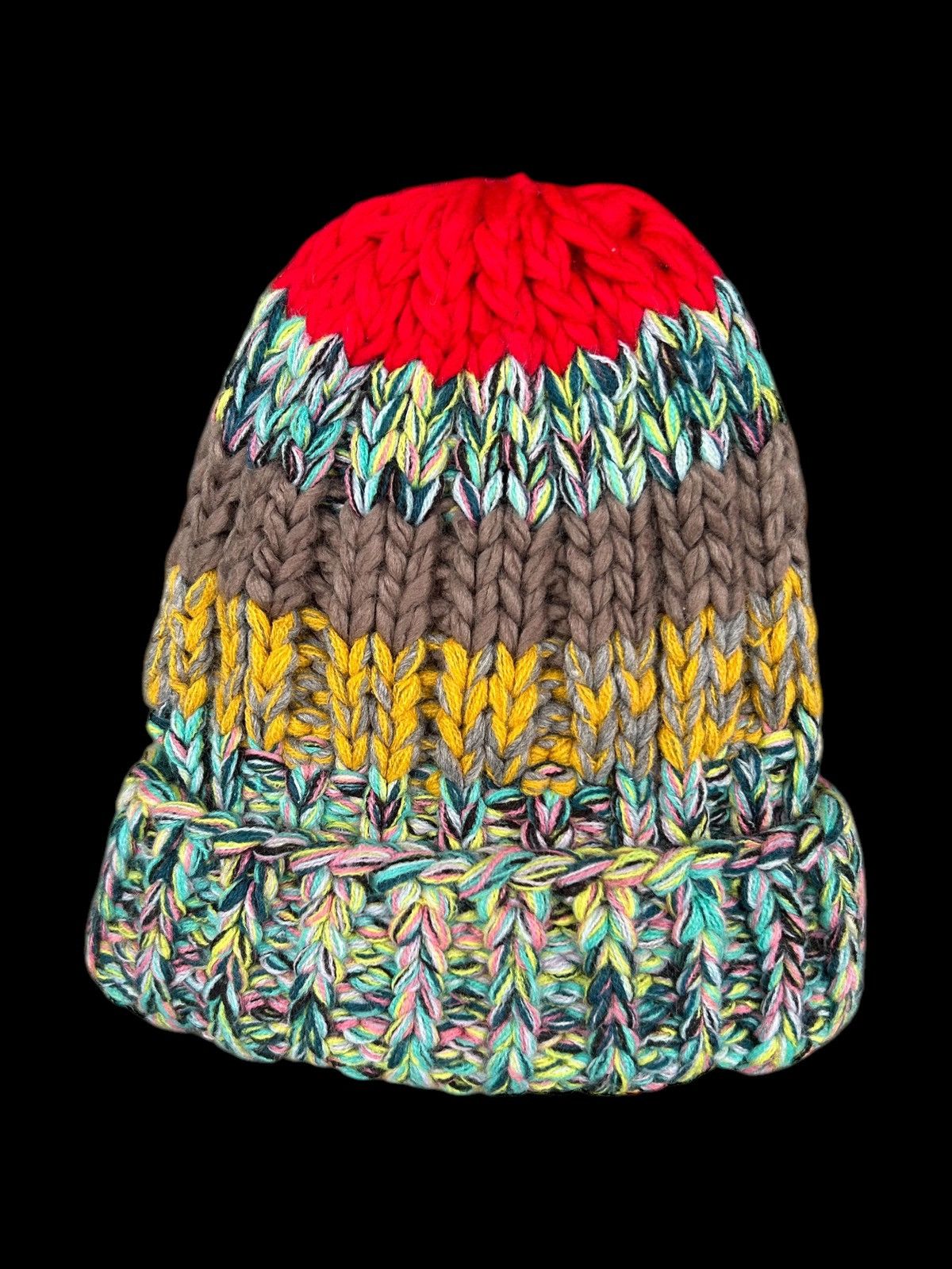 Japanese Brand × Kapital × Vintage Crochet Knitted Japanese Style Rare Beanie Hats ☠️☠️ Size ONE SIZE - 1 Thumbnail