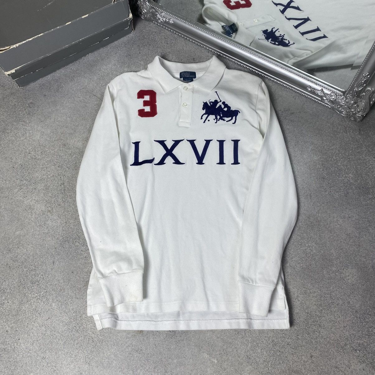 Polo Ralph Lauren Vintage Long Sleeve Polo Ralph Lauren PRL #3 Big Logo Size US M / EU 48-50 / 2 - 1 Thumbnail