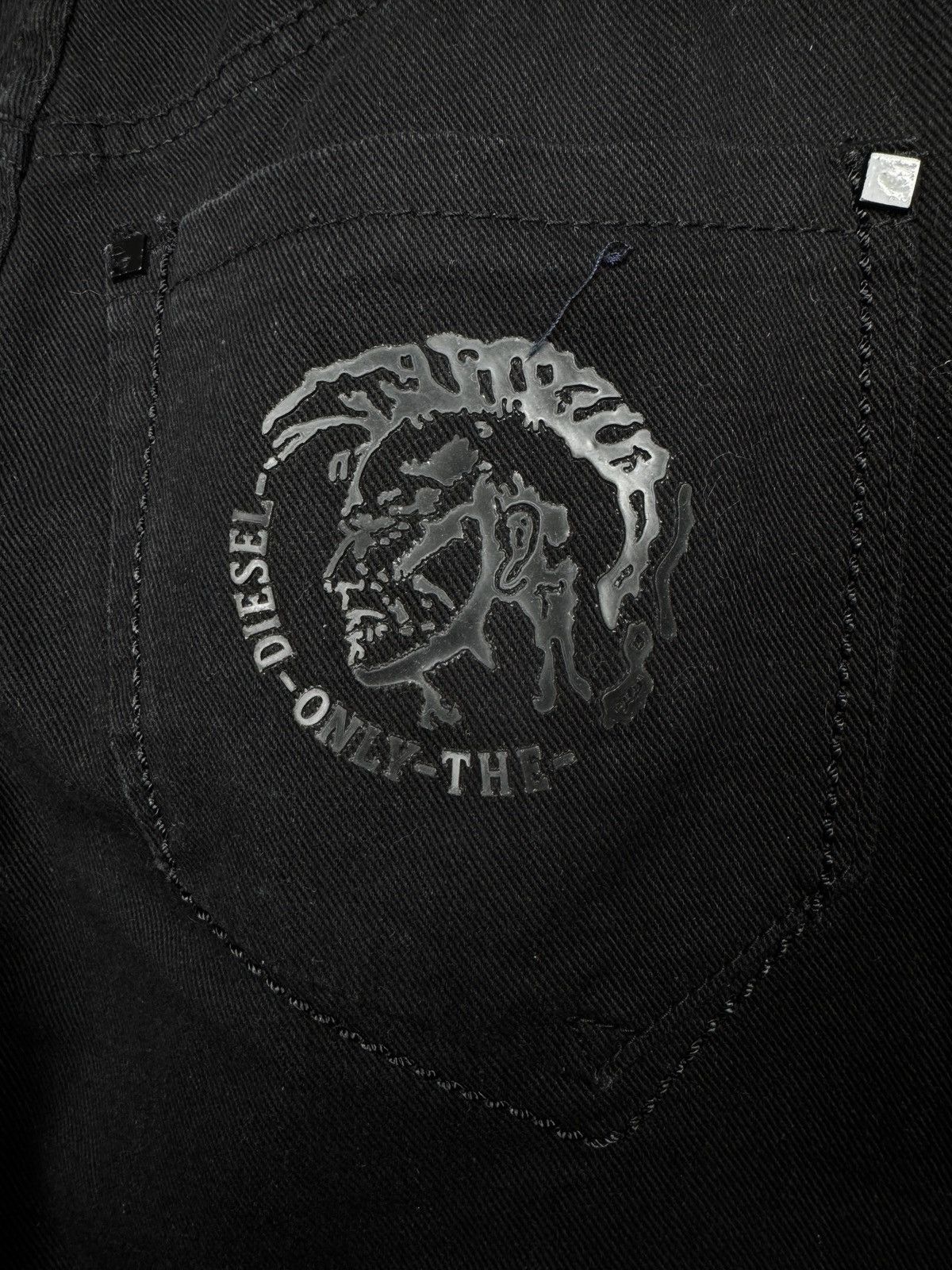 Diesel Diesel vintage zip pocket black big logo denim jeans y2k Size US 31 - 10 Thumbnail