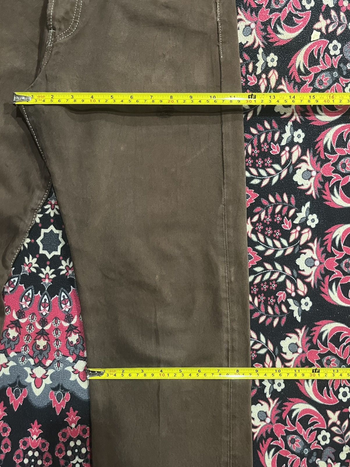 Levi's ⚡️Vintage⚡️Y2K Levis 501 Buttonfly Brown Wash Distressed Jeans Size US 30 / EU 46 - 20 Thumbnail