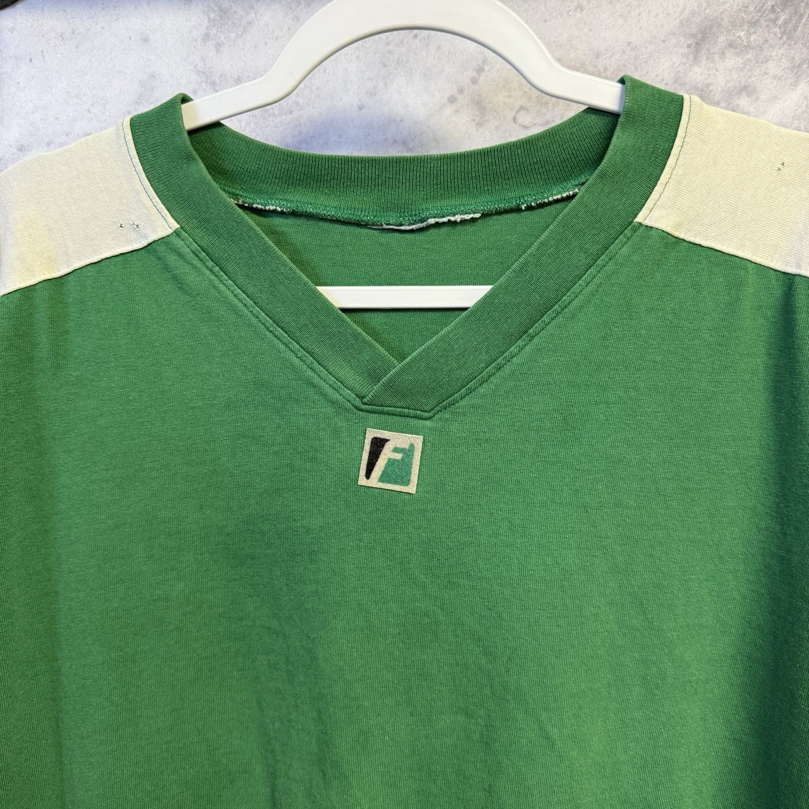 Vintage Vintage Franklin Sports Shirt Mens XXL 24.5x27.5 Green V Nec Size US XXL / EU 58 / 5 - 3 Thumbnail
