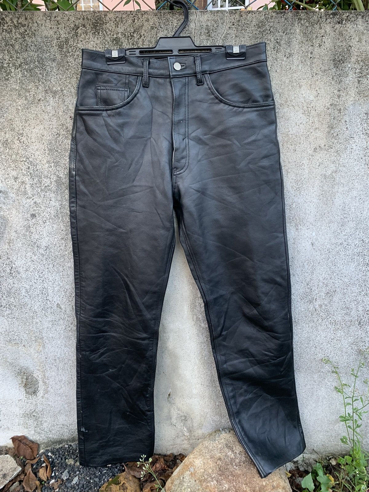 Japanese Brand Vintage Leather pants Size US 32 / EU 48 - 2 Thumbnail