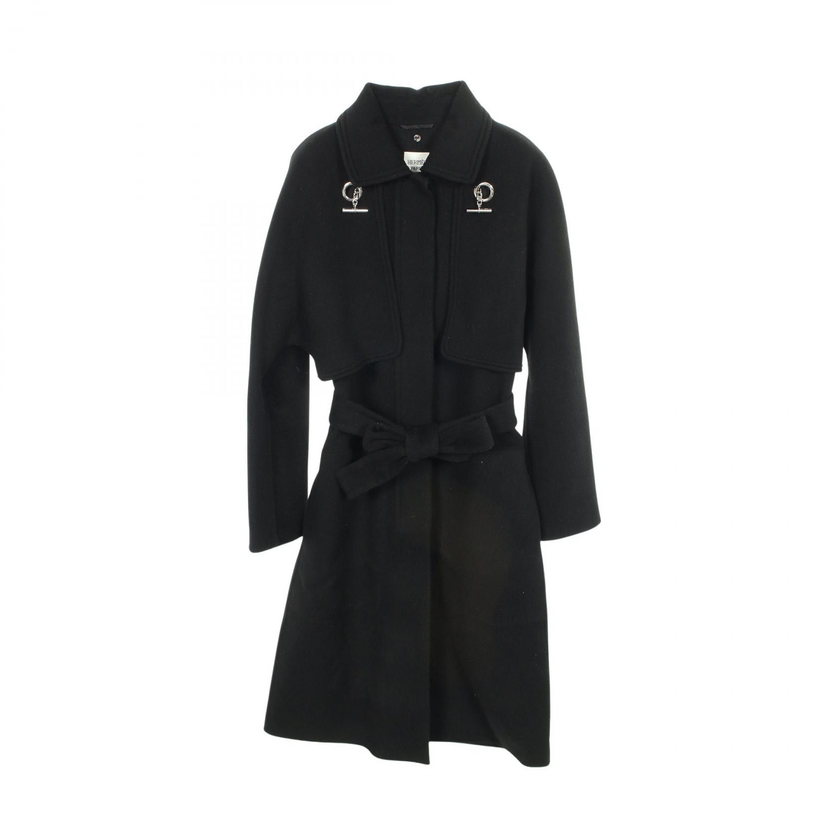 Hermes Hermes Hermes Cashmere Coat Textile Outerwear DUTY FREE for USA Size ONE SIZE - 1 Thumbnail