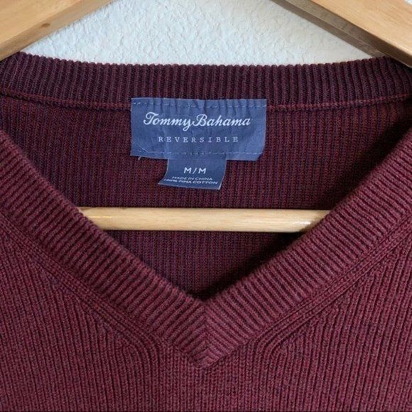 Tommy Bahama Tommy Bahama Las Palmas Reversible V-Neck Sweater Size Med Size US M / EU 48-50 / 2 - 4 Thumbnail