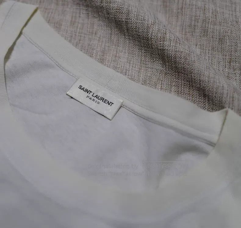 Saint Laurent Paris Saint Laurent Paris Ivory hand-drawn distressed floral pri Size US XL / EU 56 / 4 - 3 Thumbnail