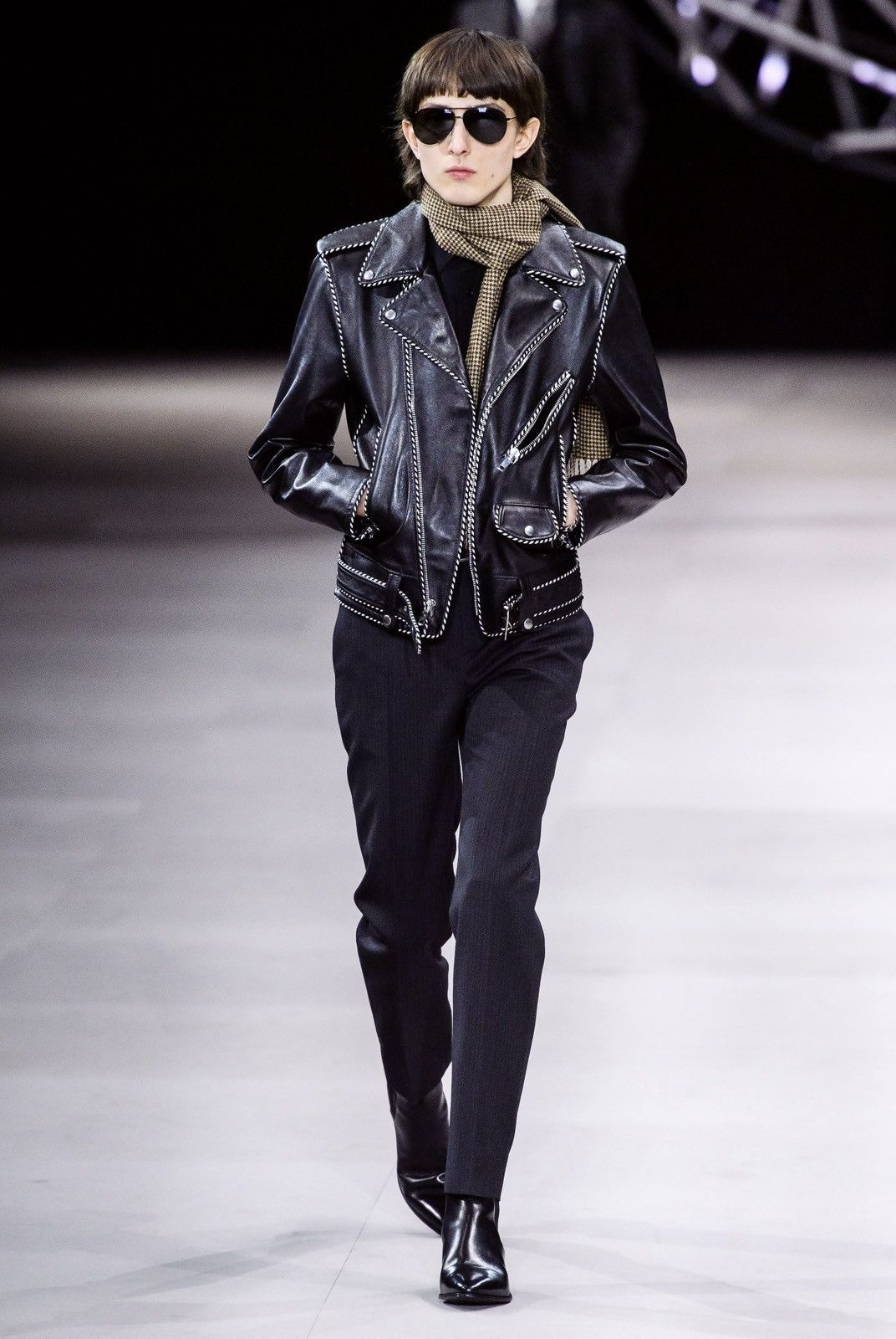 Celine *RARE* Celine AW19 Leather Jacket by Hedi Slimane Sz. 48 Size US M / EU 48-50 / 2 - 1 Thumbnail