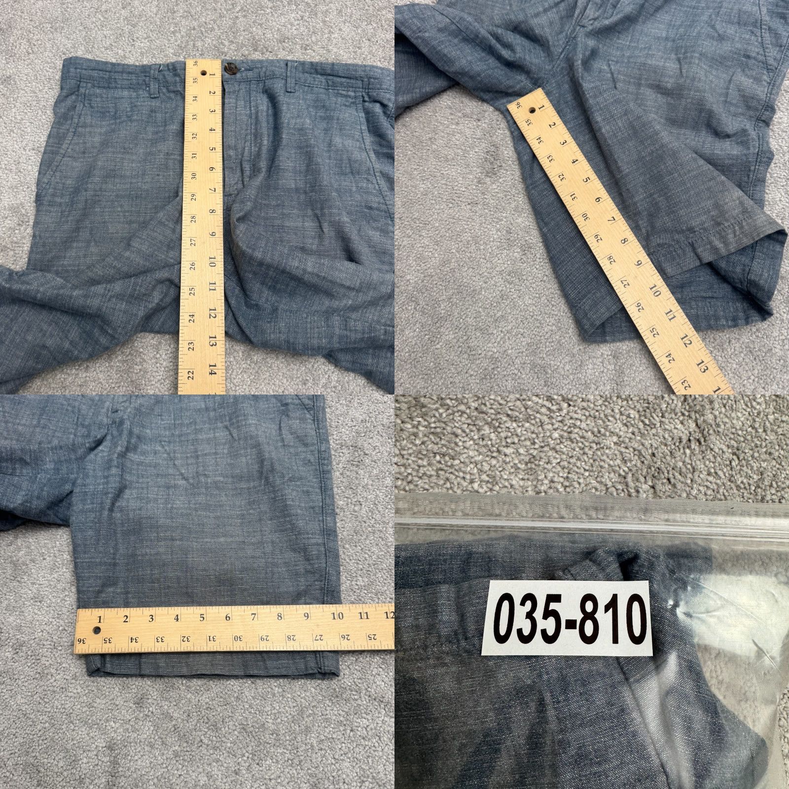 Vintage Goodfellow & Co Chino Shorts Mens 32 Blue 100% Cotton Casual Pockets Belted Flat Front Mid Rise Regular Fit Outdoor Preppy Vintage No Size US 32 / EU 48 - 8 Thumbnail