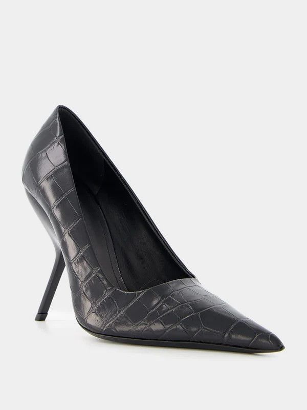 Salvatore Ferragamo o1s1rm0924 Eva Leather Pumps in Black Size US 5.5 / IT 35.5 - 2 Thumbnail
