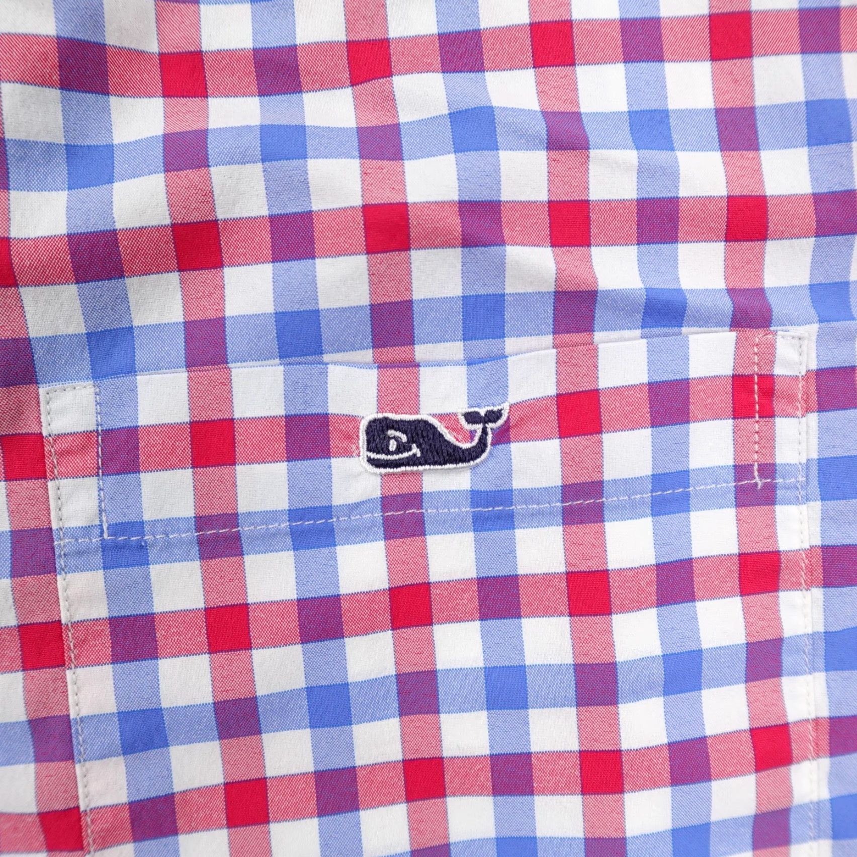 Vineyard Vines Vineyard Vines Shirt Mens Large Red Blue Check Classic Fit Performance Tucker Shirt Size US L / EU 52-54 / 3 - 3 Thumbnail