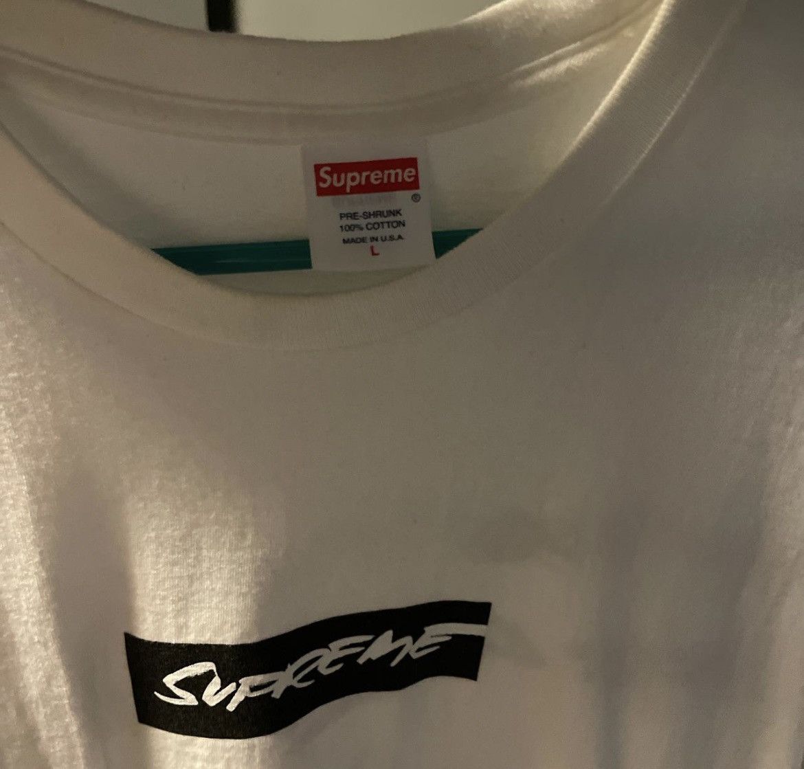 Supreme white and black box tee Size US L / EU 52-54 / 3 - 3 Thumbnail