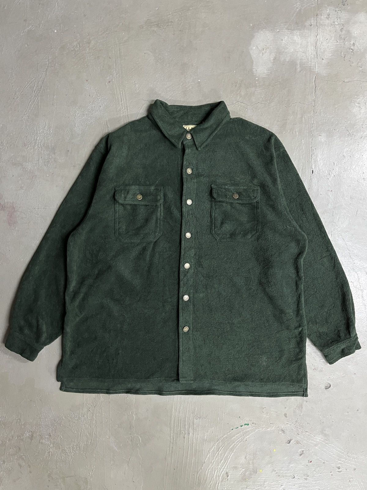 L.L. Bean 💥1990s VINTAGE LL BEAN WORKER SHERPA FLEECE BUTTON SHIRT Size US L / EU 52-54 / 3 - 1 Thumbnail