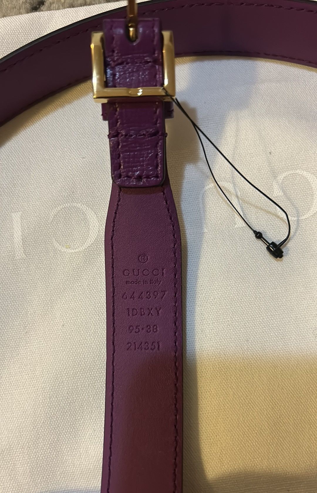 Gucci Gucci Horsebit Leather Belt Purple size 95 Size ONE SIZE - 4 Thumbnail