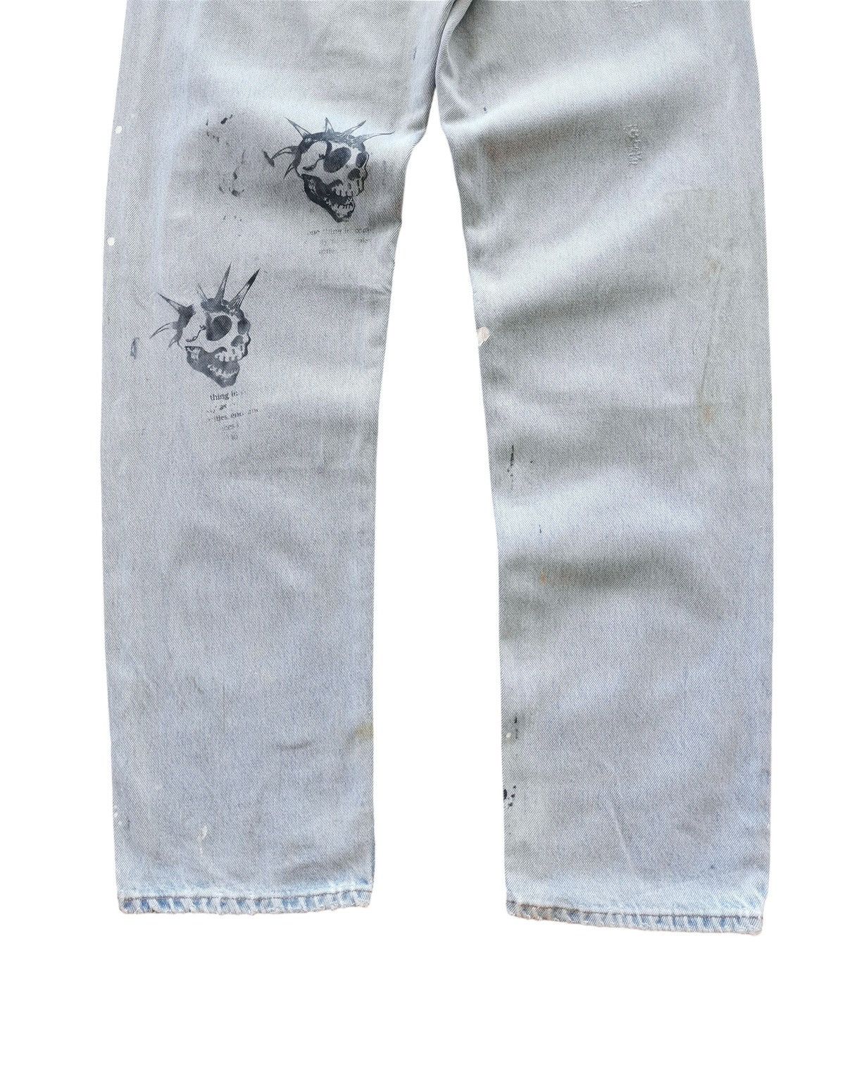 Levi's Levi’s 501 Custom Vintage Jeans Graffiti Stencil Art 1990s Size US 32 / EU 48 - 7 Thumbnail