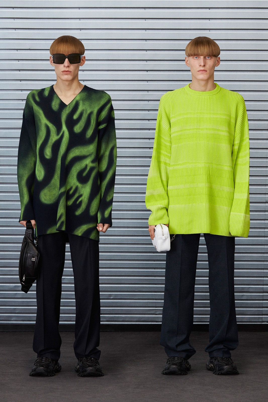Balenciaga Resort 2020 “Flame” Spray-Paint Airbrush Graffiti Knit Size US S / EU 44-46 / 1 - 2 Thumbnail