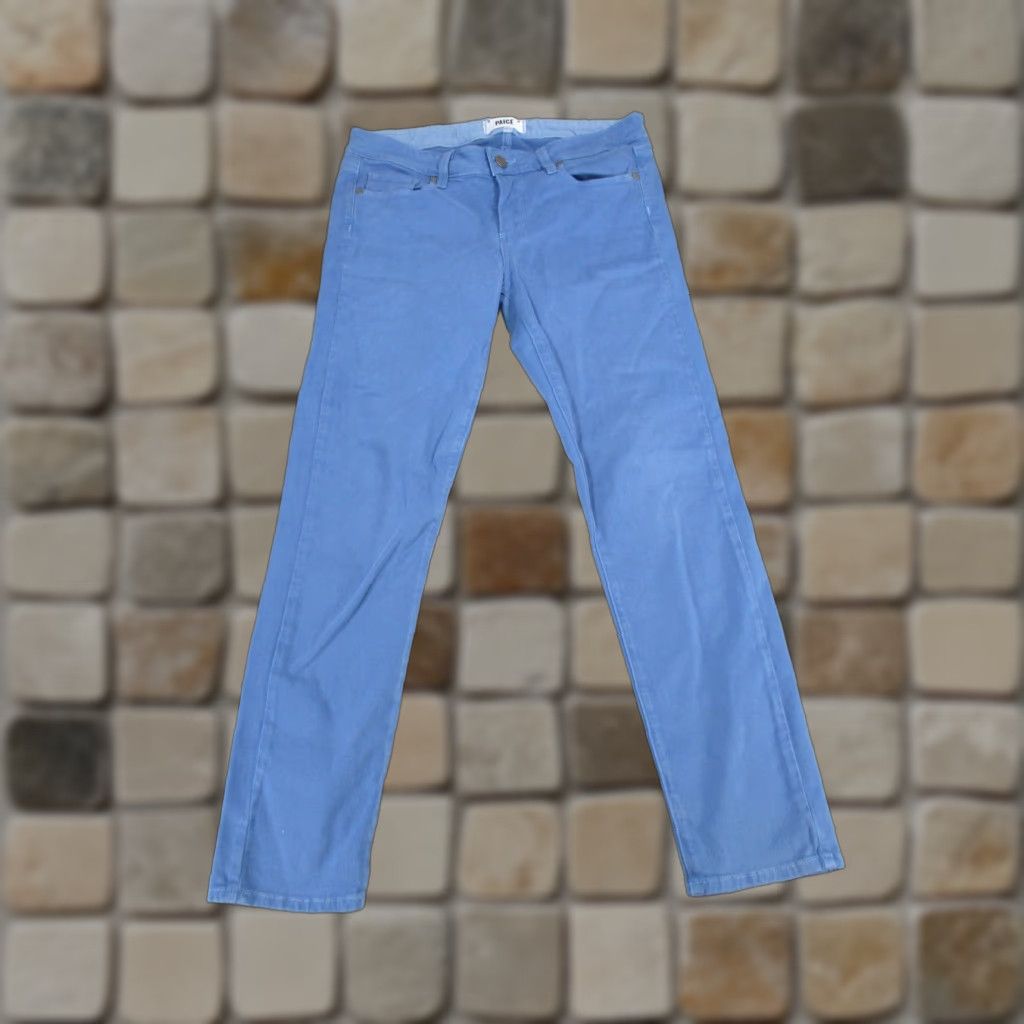 Paige Paige Pants Womens 29 Kylie Crop Light Blue Cotton Skinny * Pants Cropped Women 29 Blue Cotton Spandex Paige Skinny Womens Size 29" - 1 Thumbnail