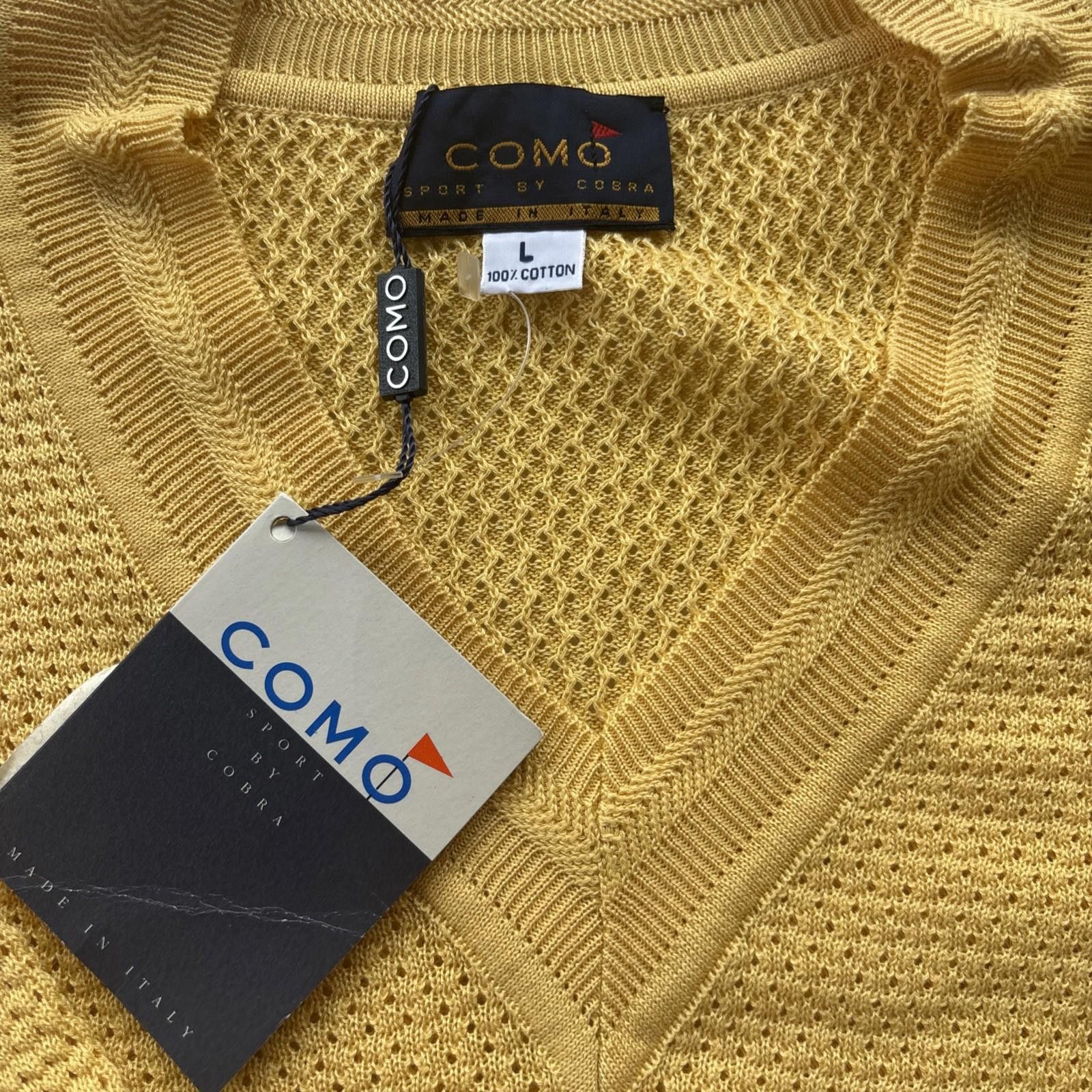 Comme des Garcons COMO 100% Cotton Cardigan,V-Neck YELLOW Vintage Large NWT Size L / US 10 / IT 46 - 2 Thumbnail