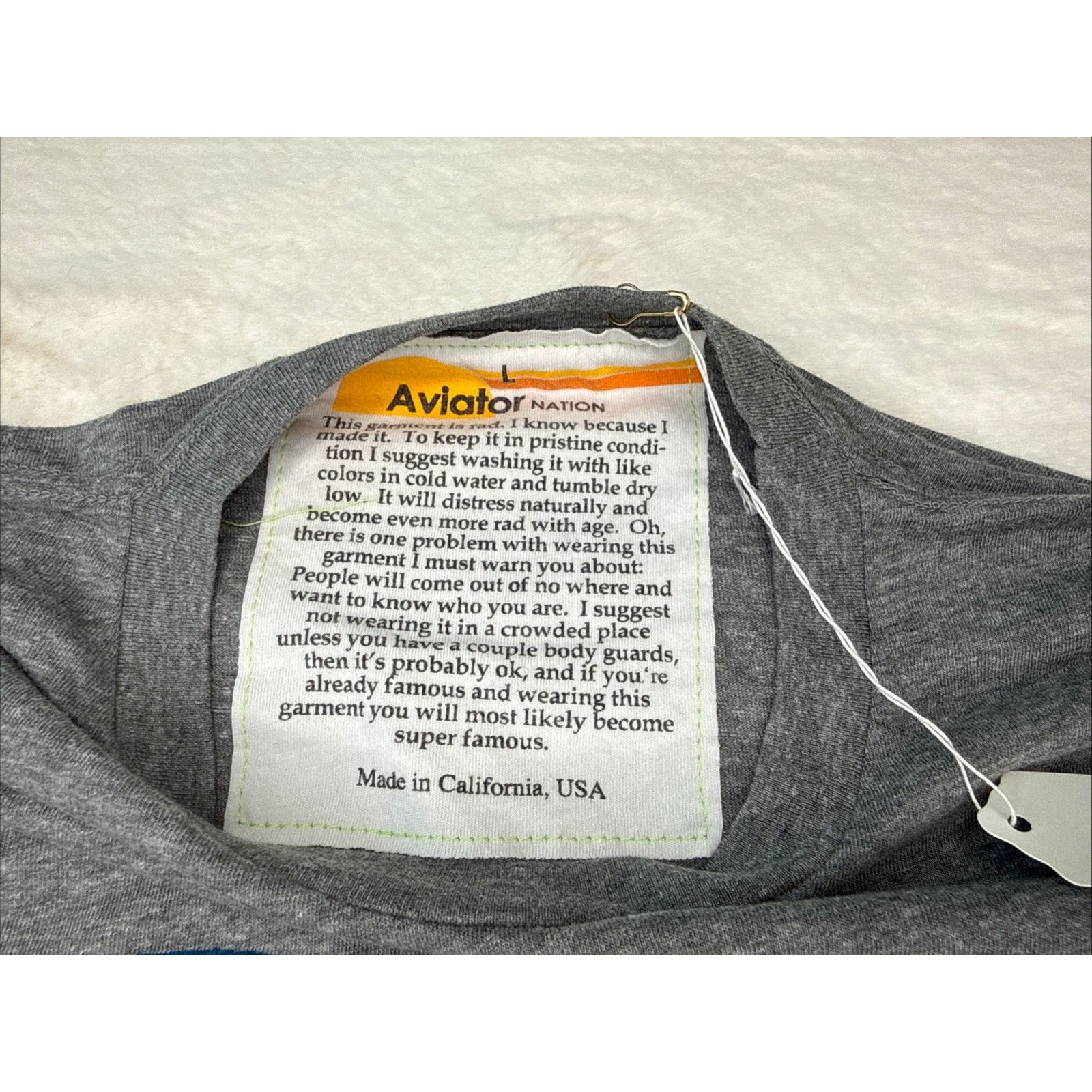 Aviator Nation AVIATOR NATION-Pray For Snow Relaxed Tee-Women’s New Size L / US 10 / IT 46 - 7 Thumbnail