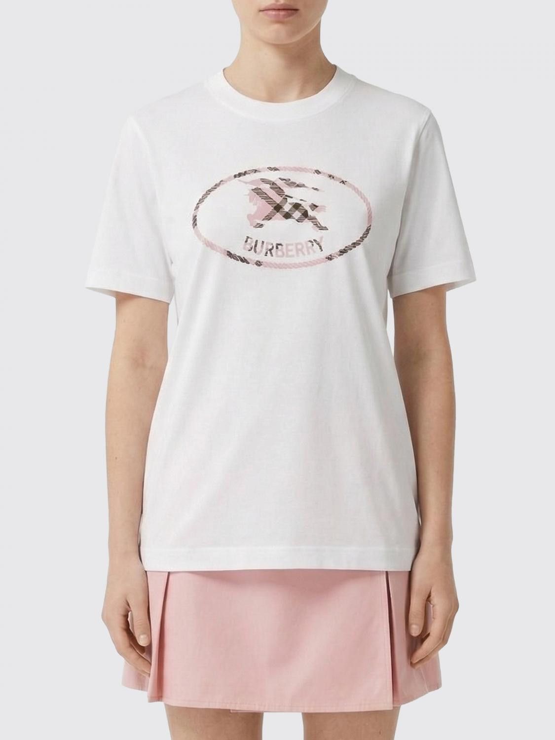 Burberry Burberry T-Shirt Woman White Size XS / US 0-2 / IT 36-38 - 1 Thumbnail